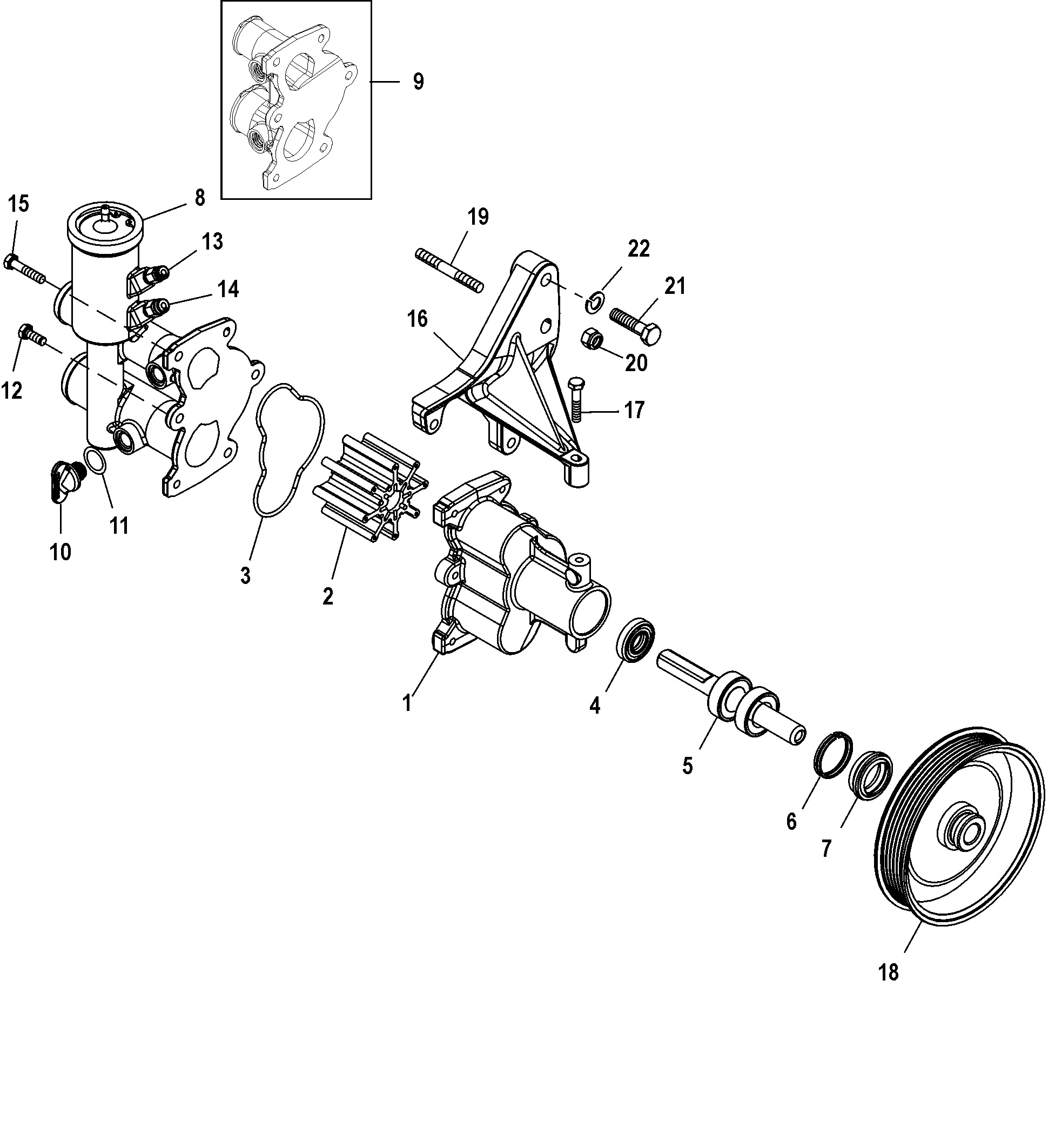 Sea Water Pump Assembly