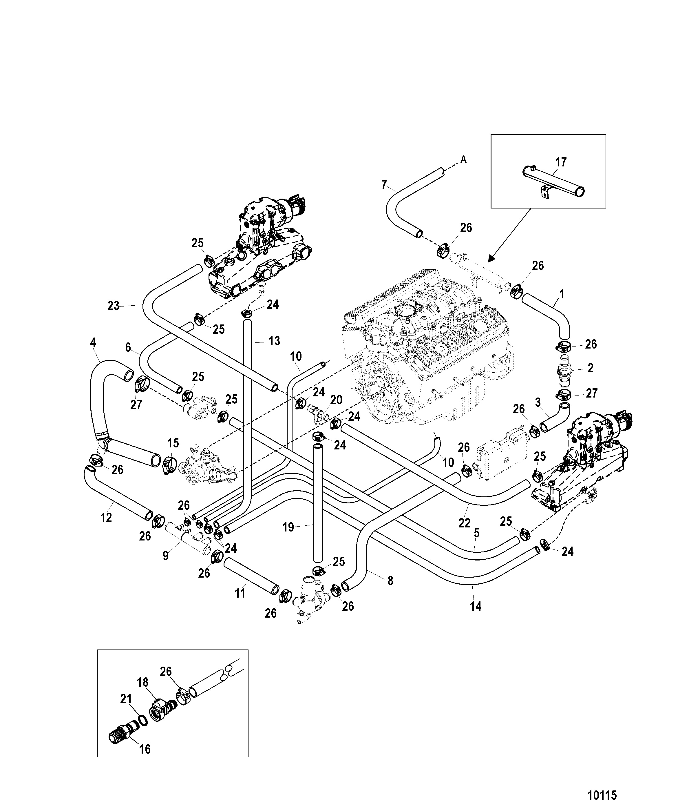Standard Cooling System (ALPHA)(Single and 3 Point Drain)