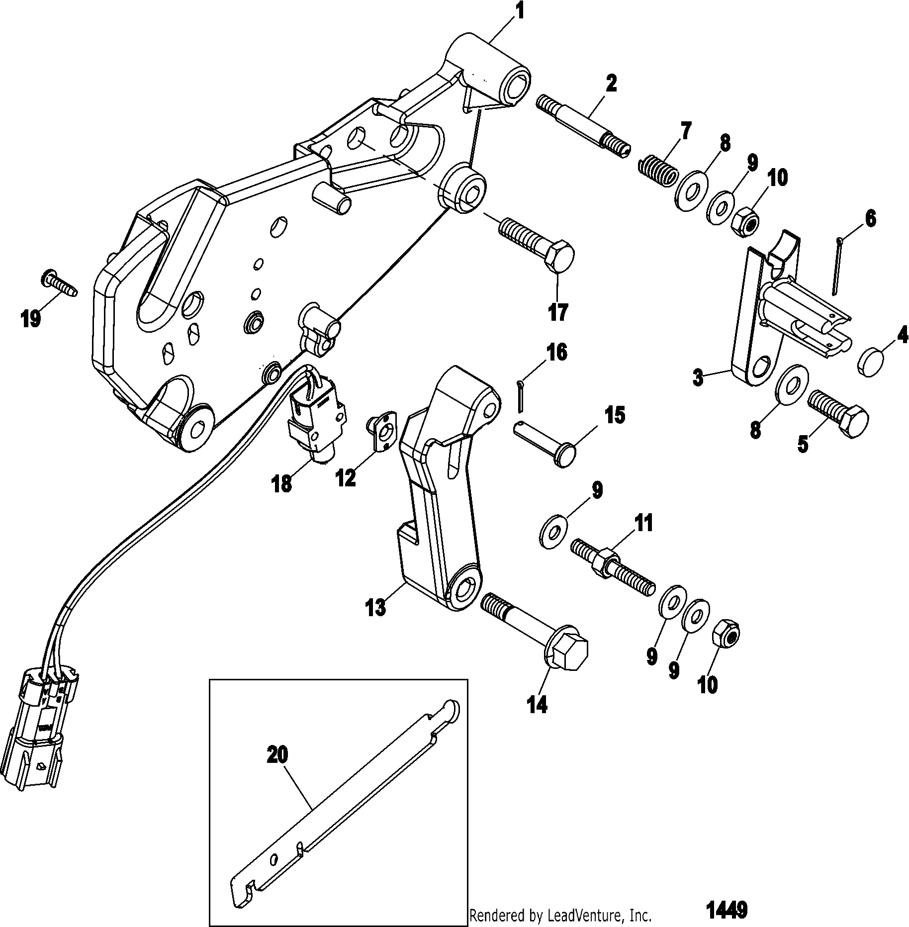 Shift Bracket(Bravo Engines)