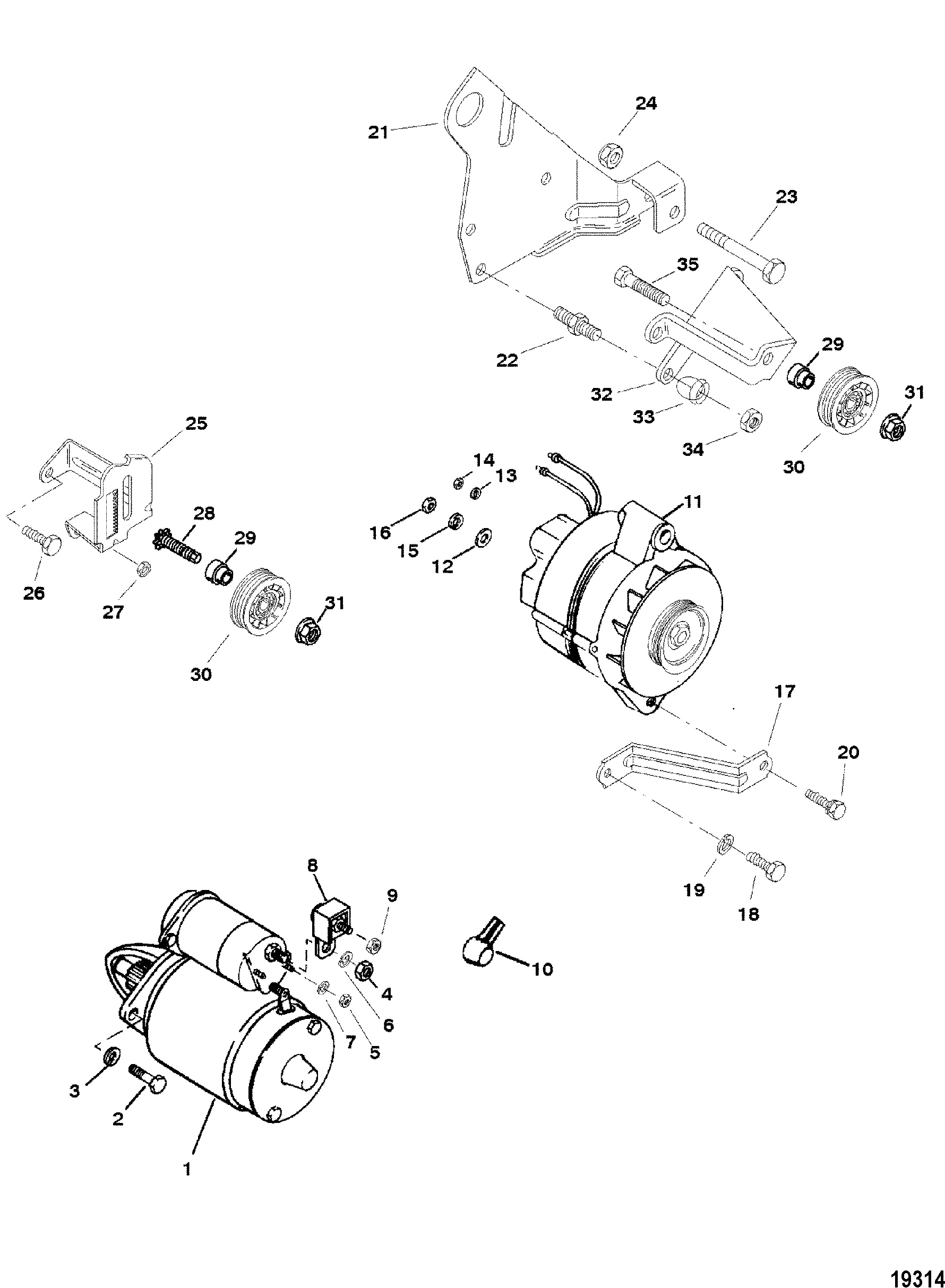 Alternator and Starter(Mando)
