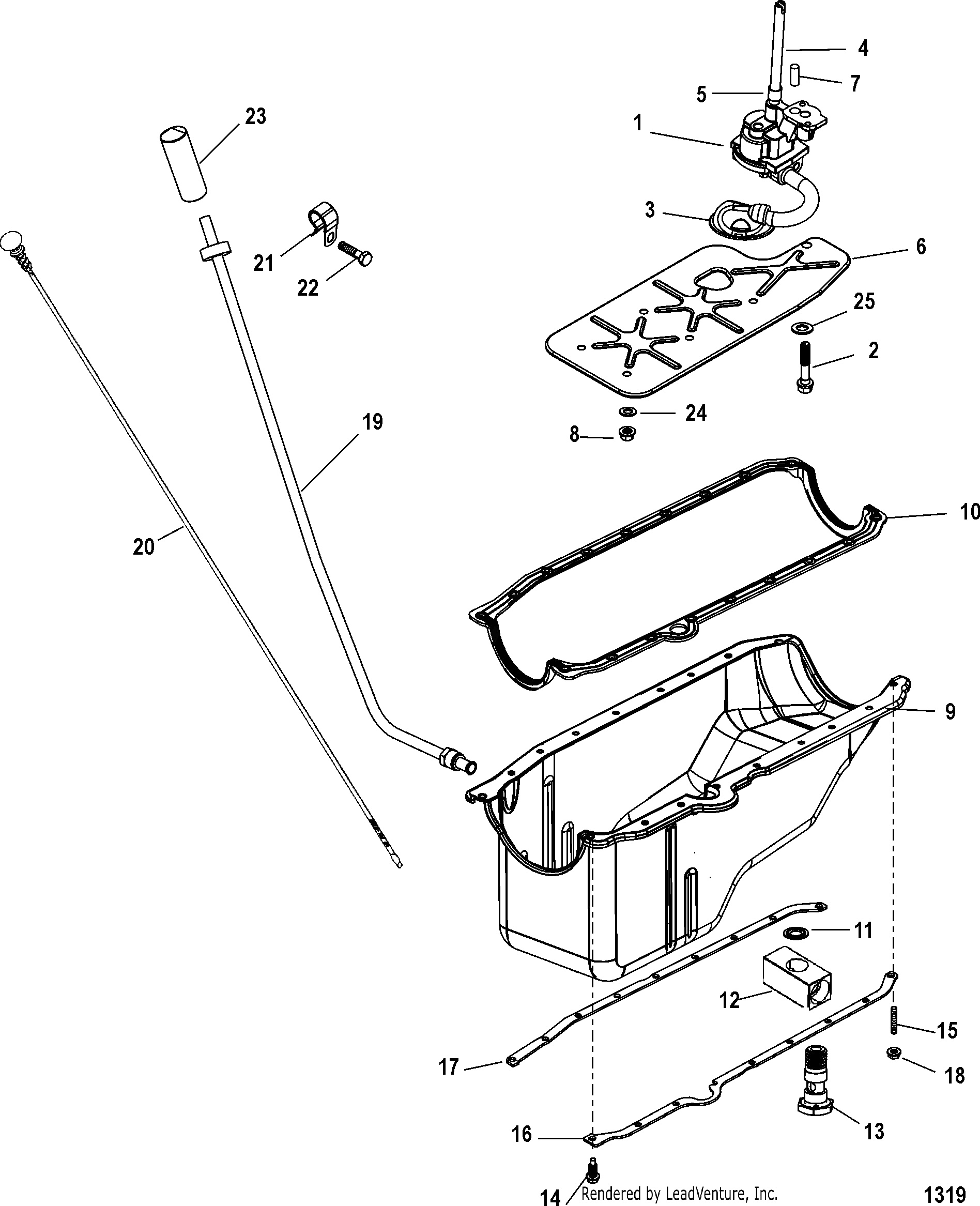 OIL PAN AND OIL PUMP