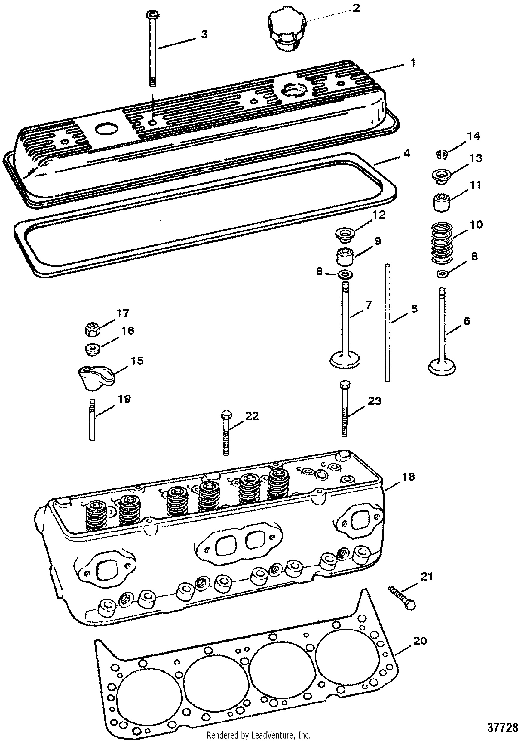 CYLINDER HEAD AND ROCKER COVER