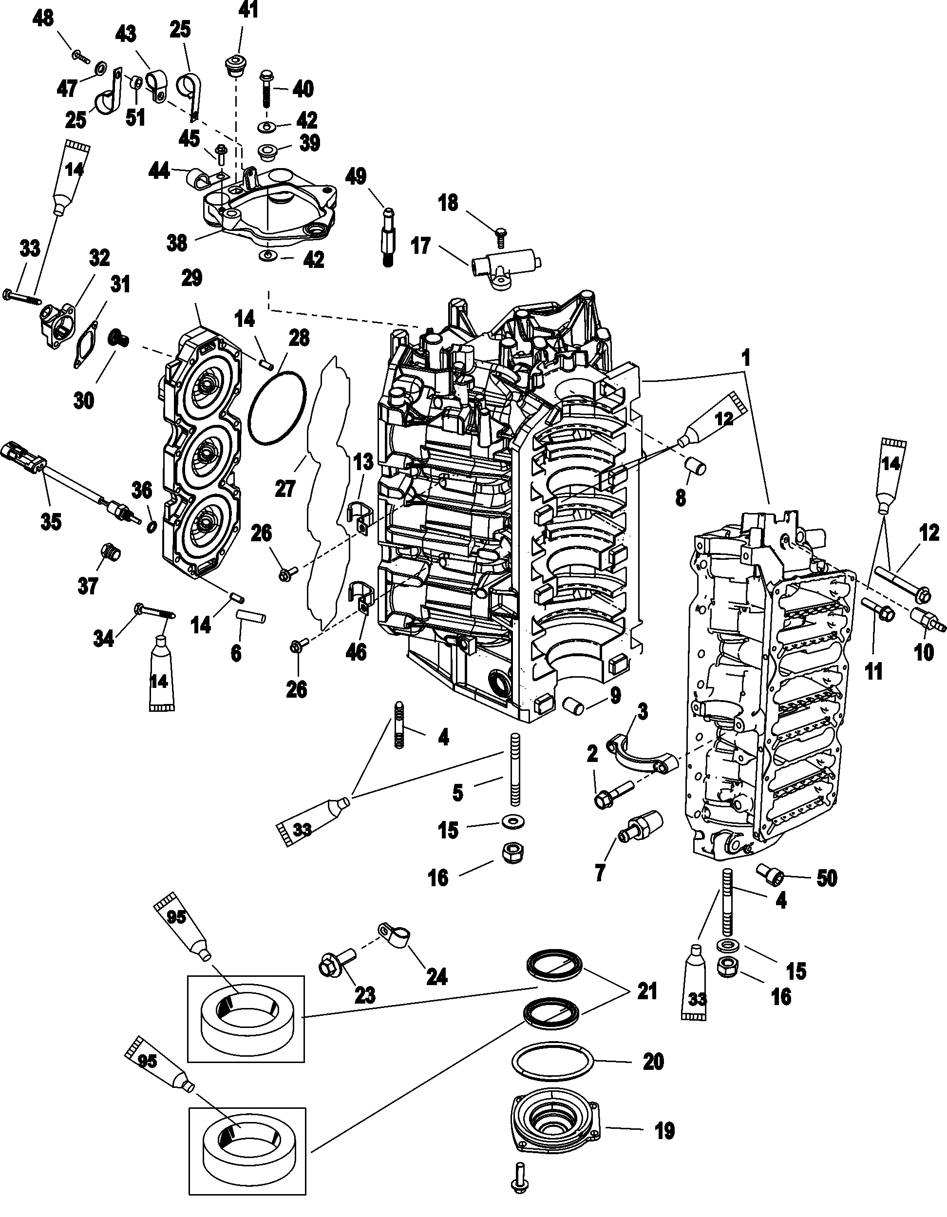 Cylinder Block and End Cap