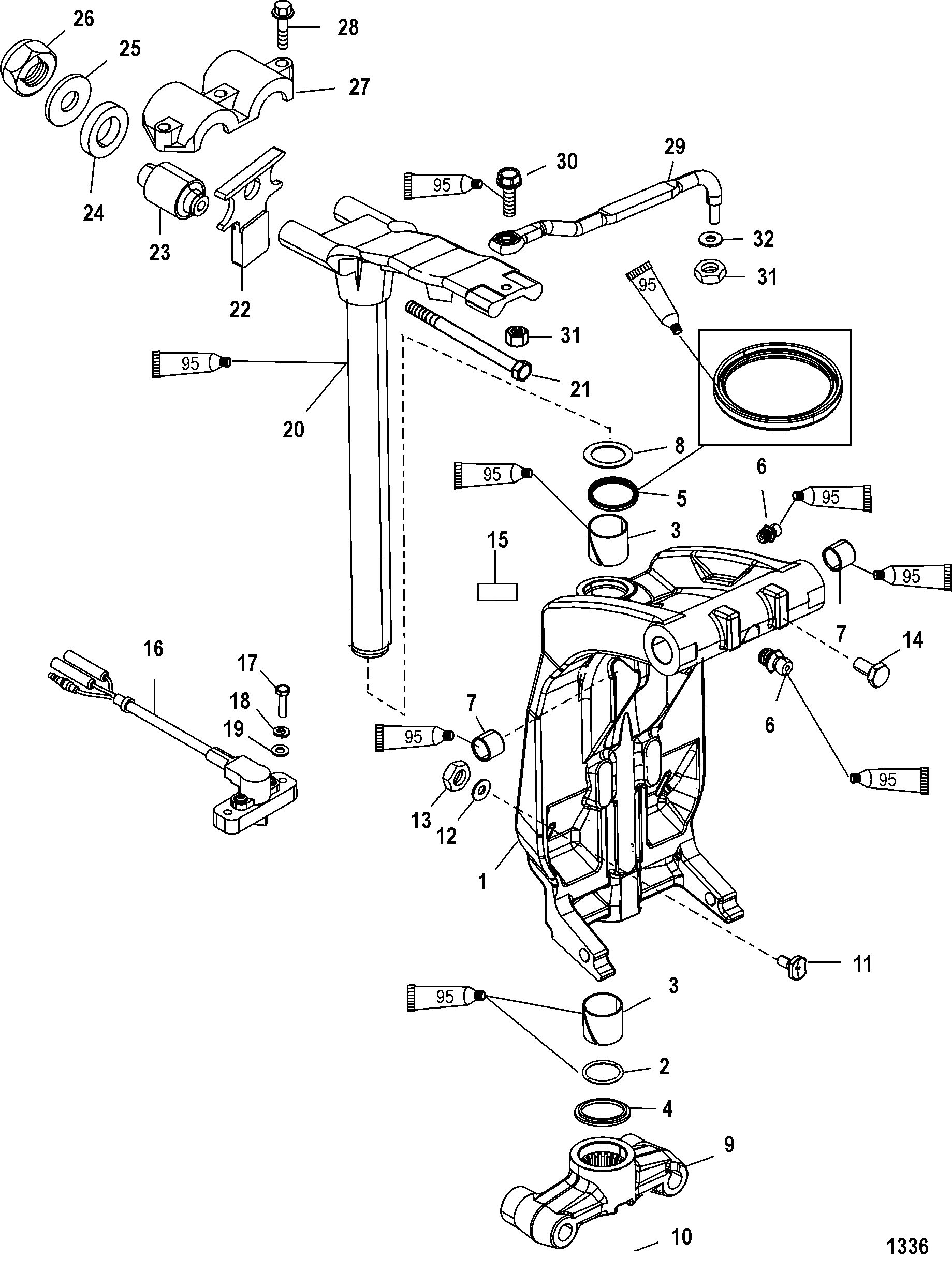 Swivel Bracket and Steering Arm