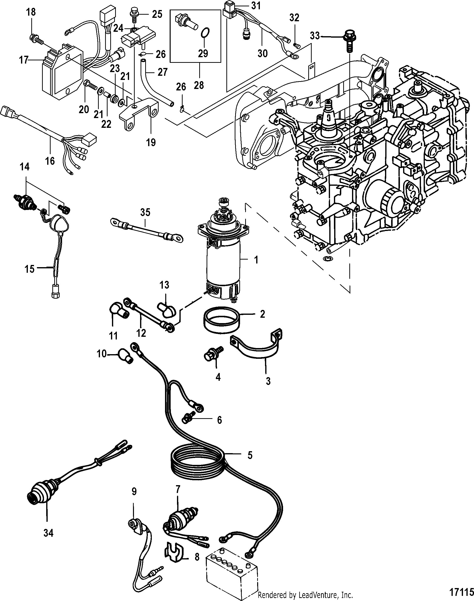 Starter Motor and Rectifier