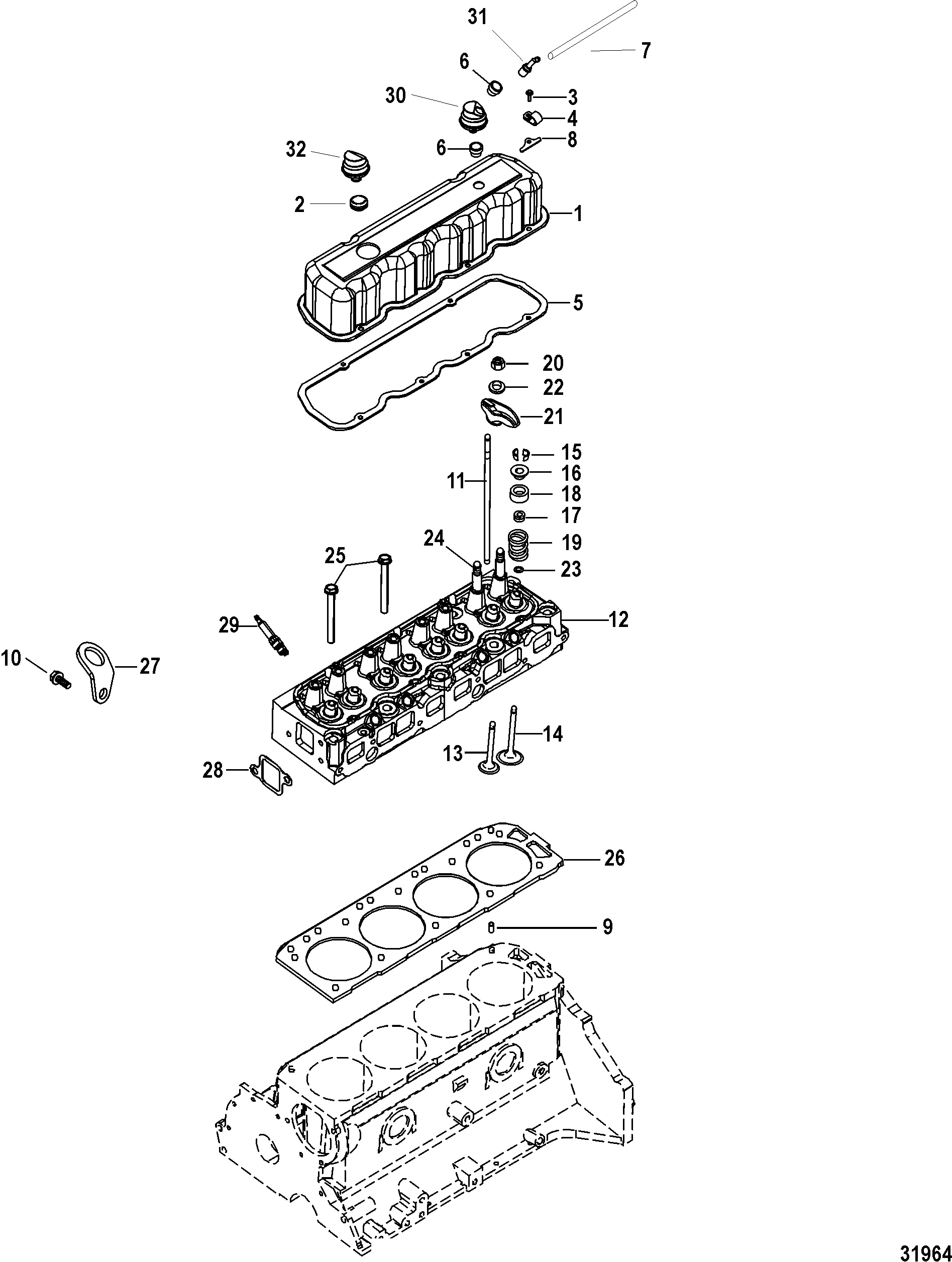 Cylinder Head and Rocker Cover