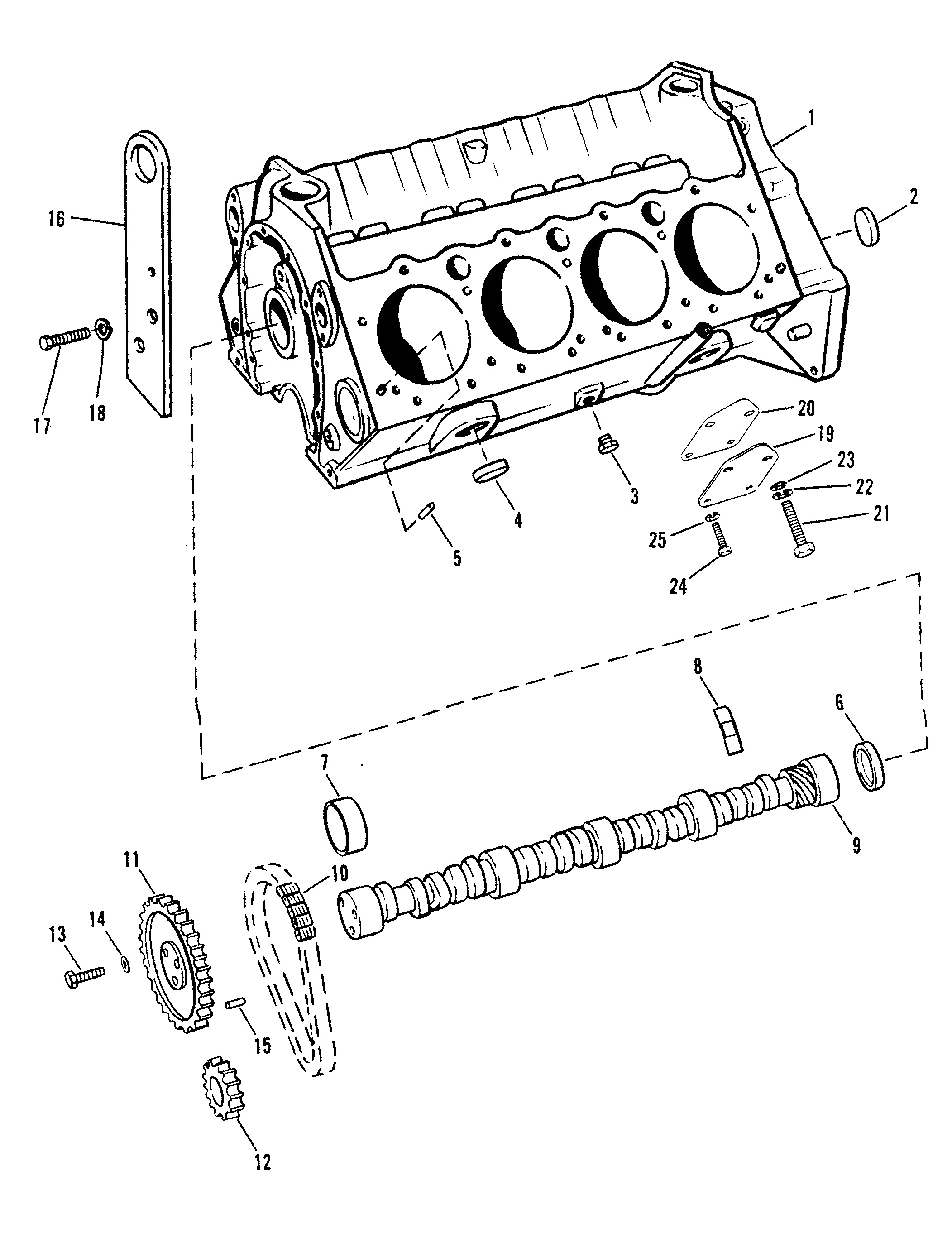 CYLINDER BLOCK AND CAMSHAFT