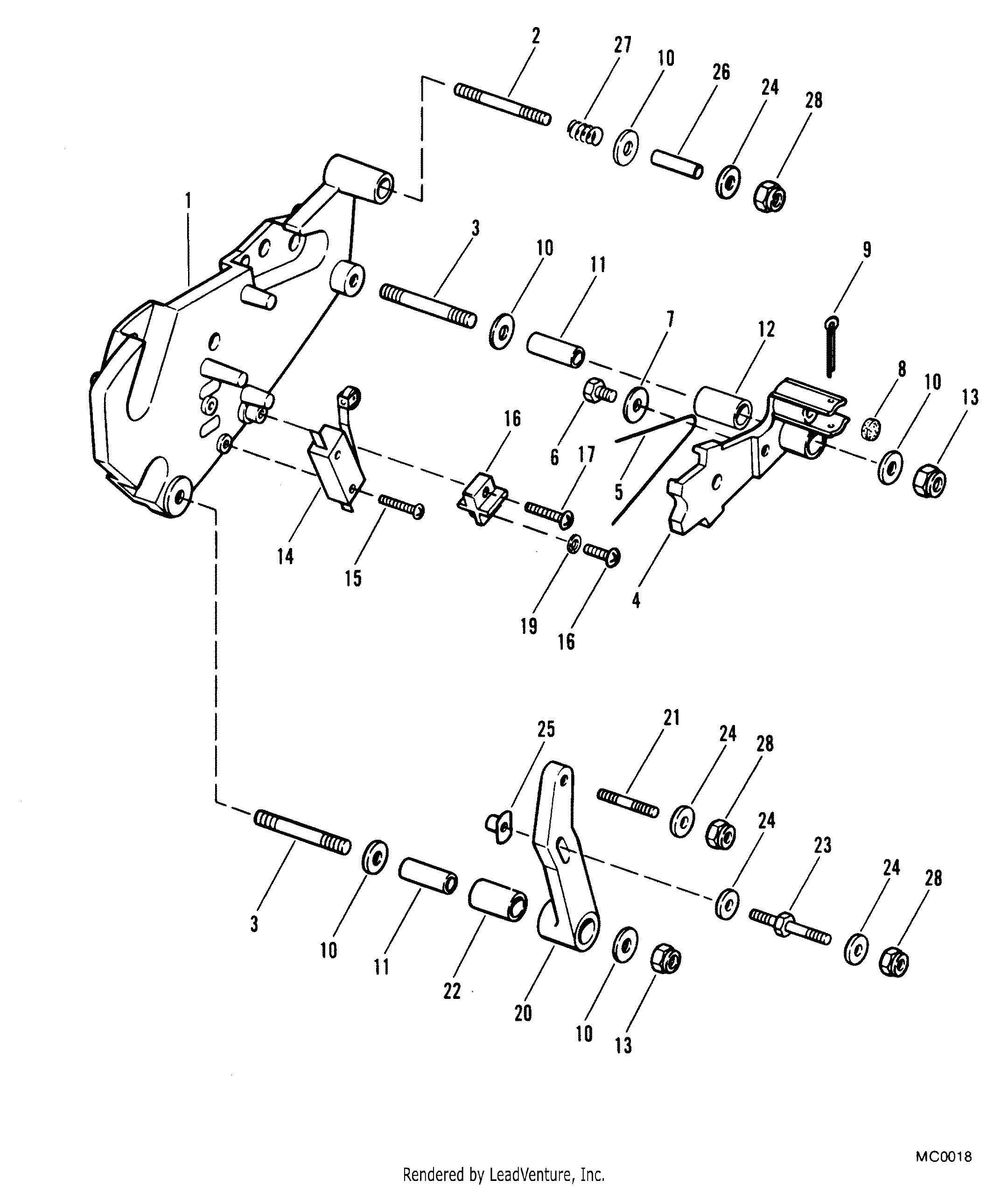 SHIFT BRACKET(USE WITH ALPHA ONE DRIVE)