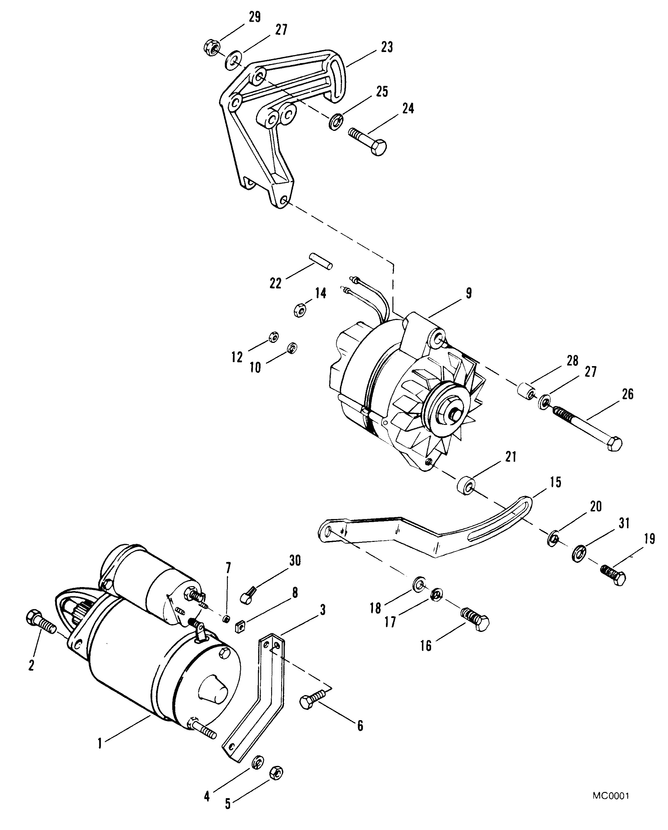 MOTORINO AVVIAMENTO E ALTERNATORE