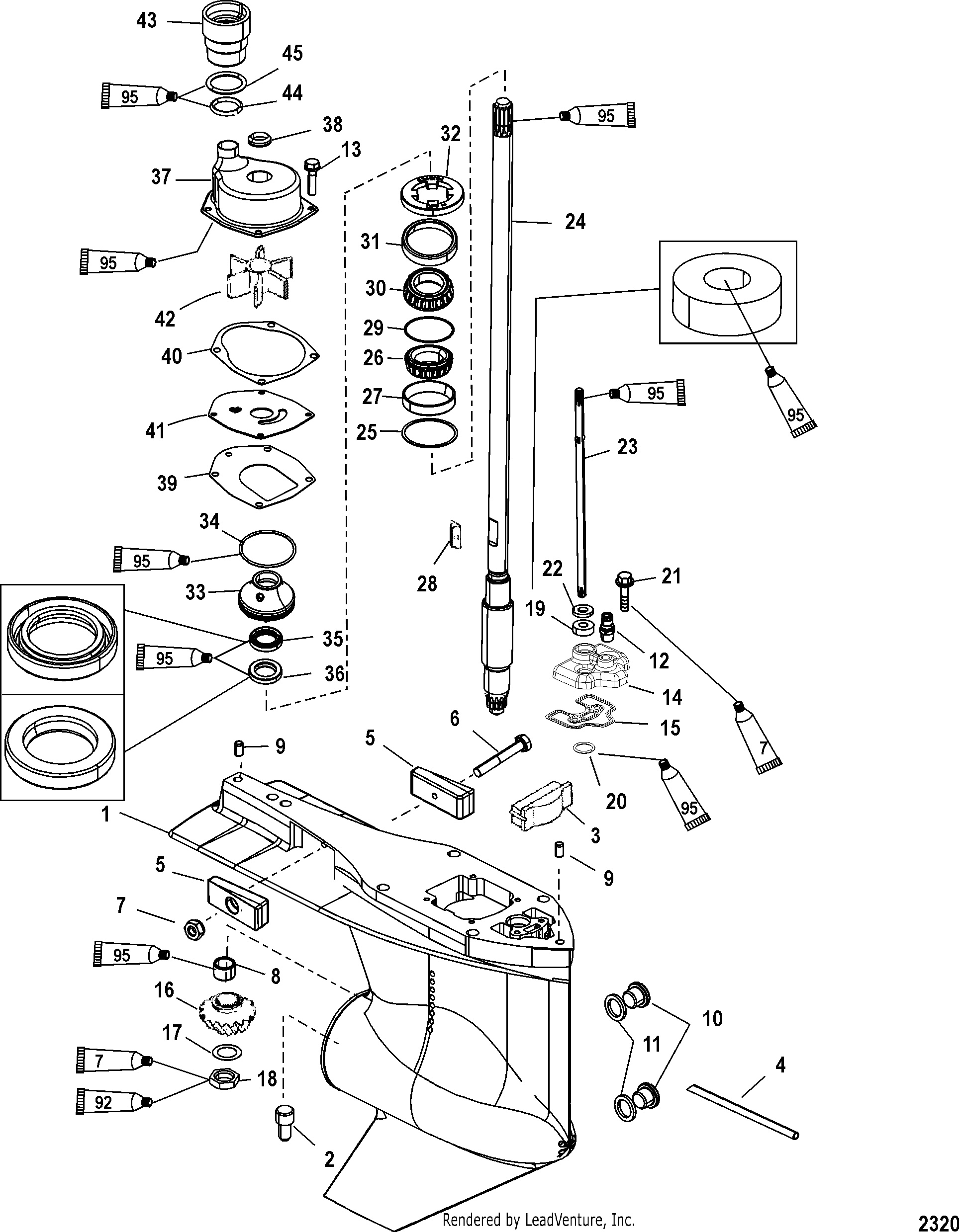 Gear Housing(Driveshaft)(Standard Counter Rotation)
