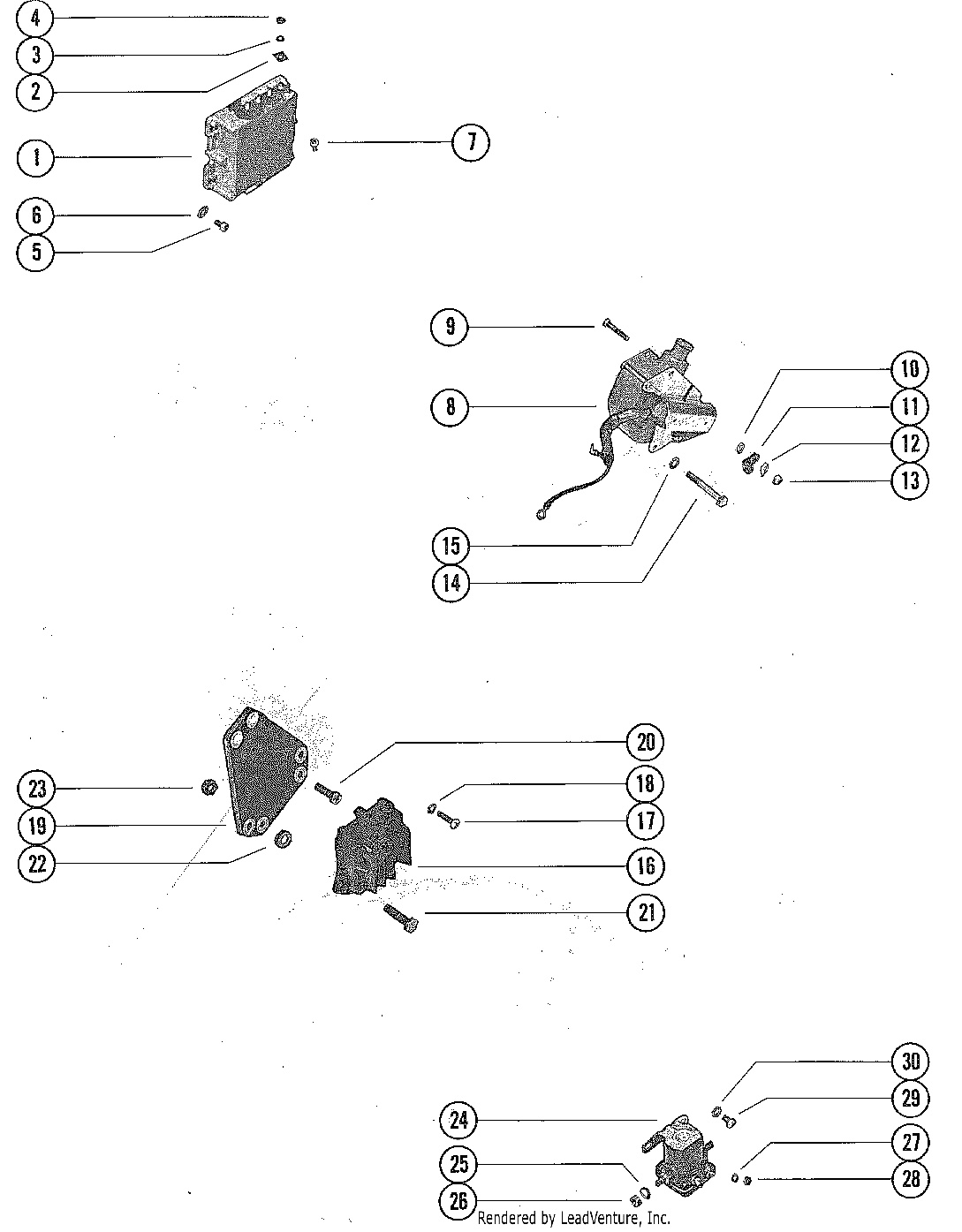 STARTER SOLENOID, REGULATOR, SWITCH BOX AND COIL ASSEMBLY