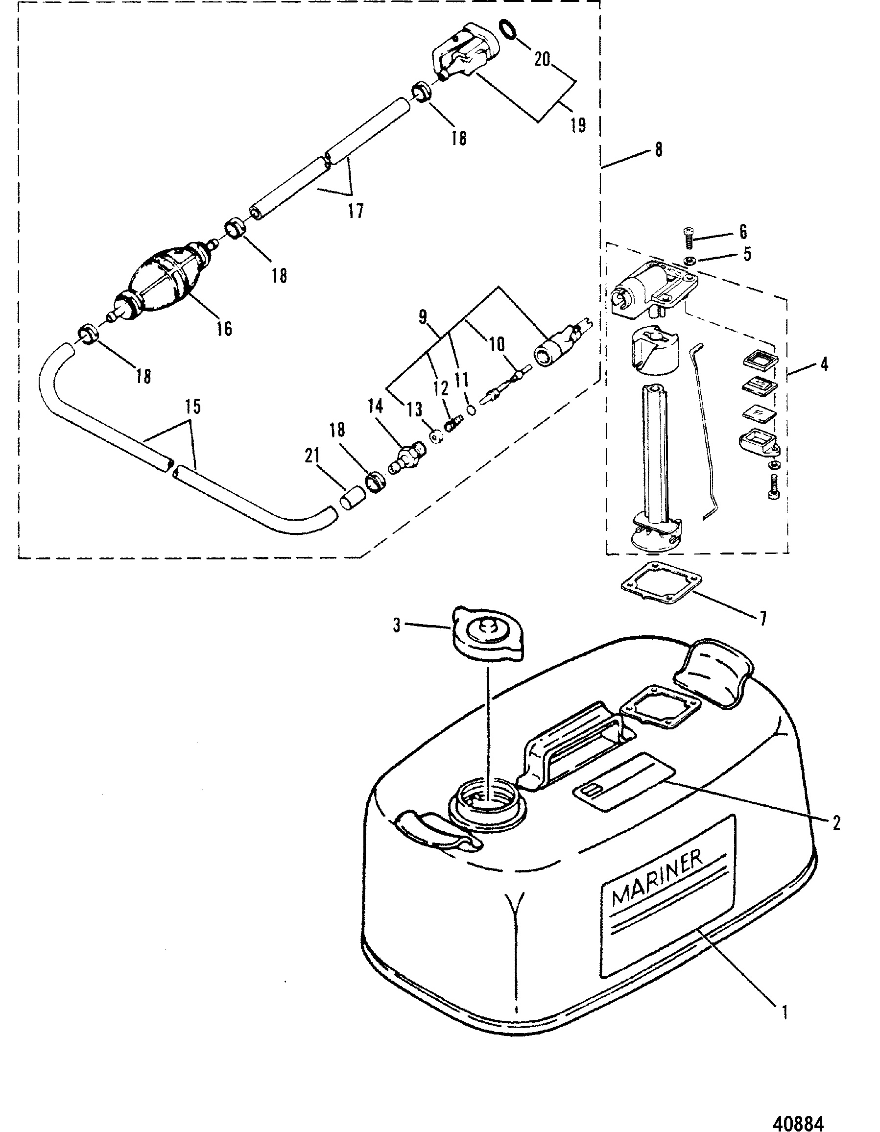 RÉSERVOIR DE CARBURANT (M-019156 ML-318600 E-104326 EL-409501 et plus)