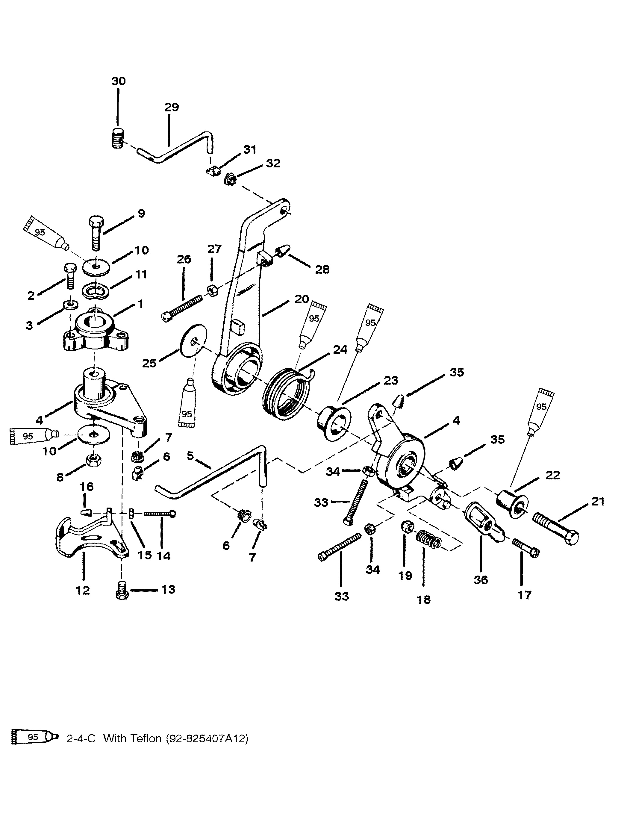 THROTTLE CONTROL LINKAGE (PLASTIC LINK ROD SWIVELS)