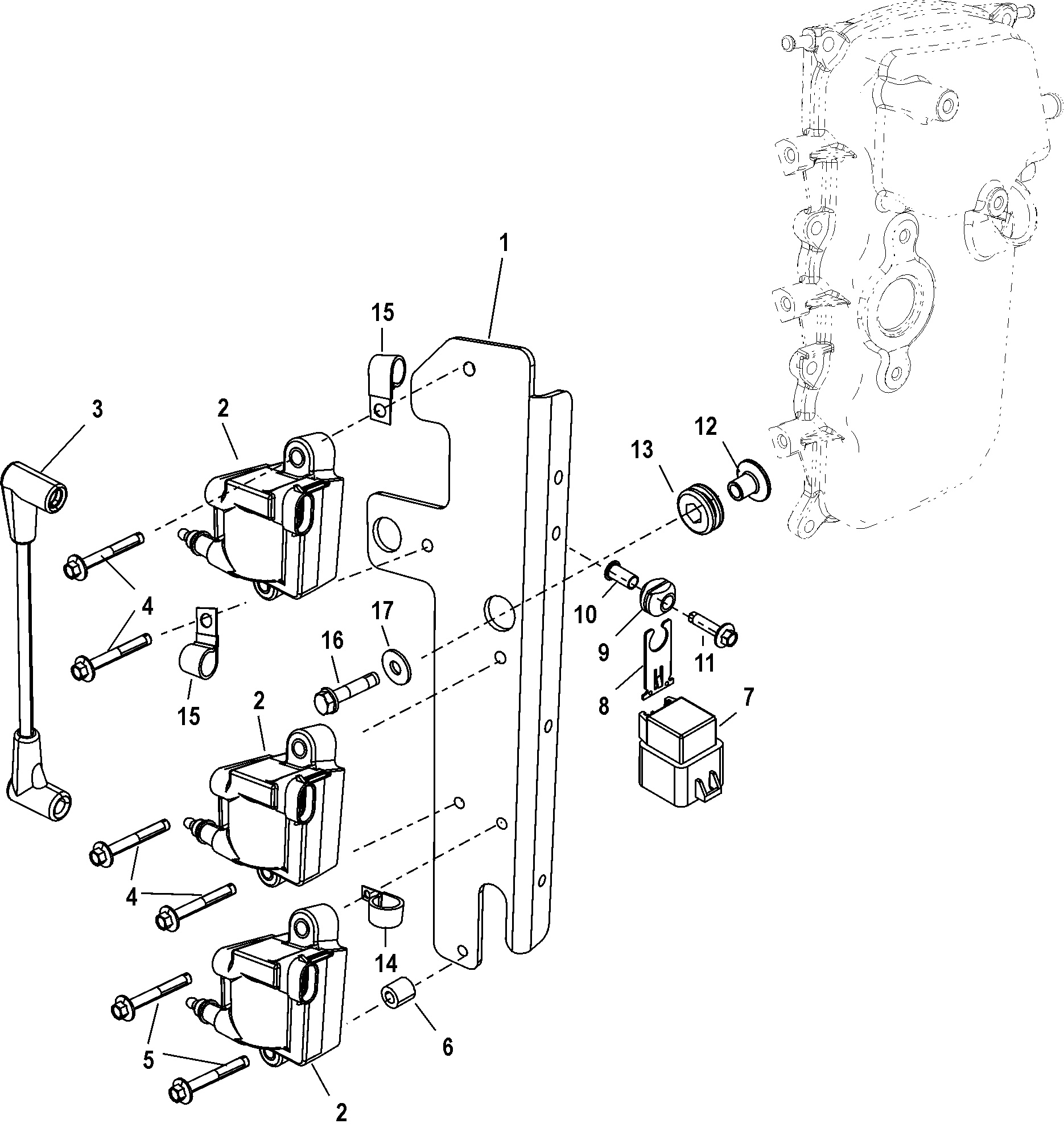Ignition Coil, 1C104334 0P560350 and Up