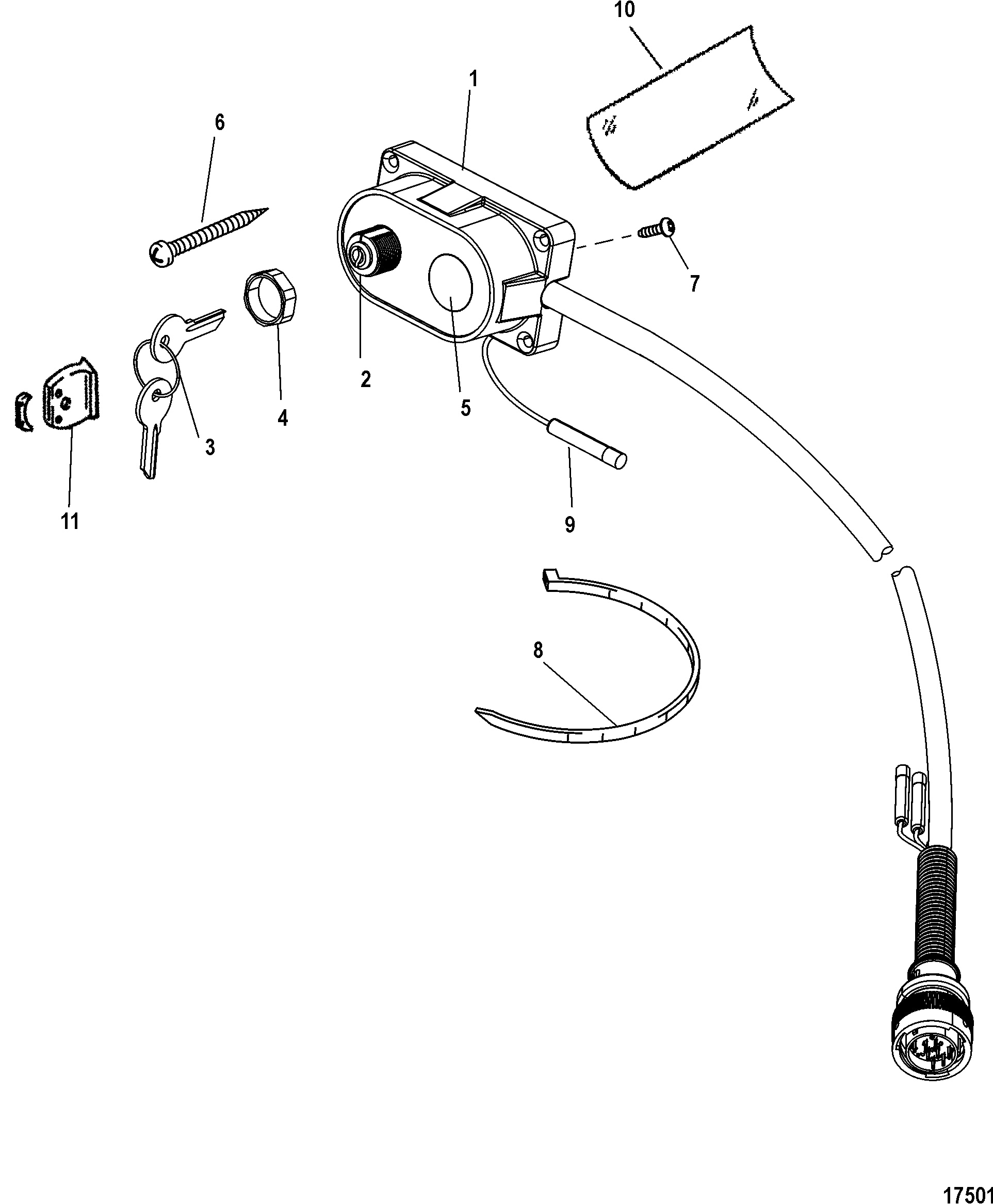 Key, Choke and Horn Kit, 15000A14
