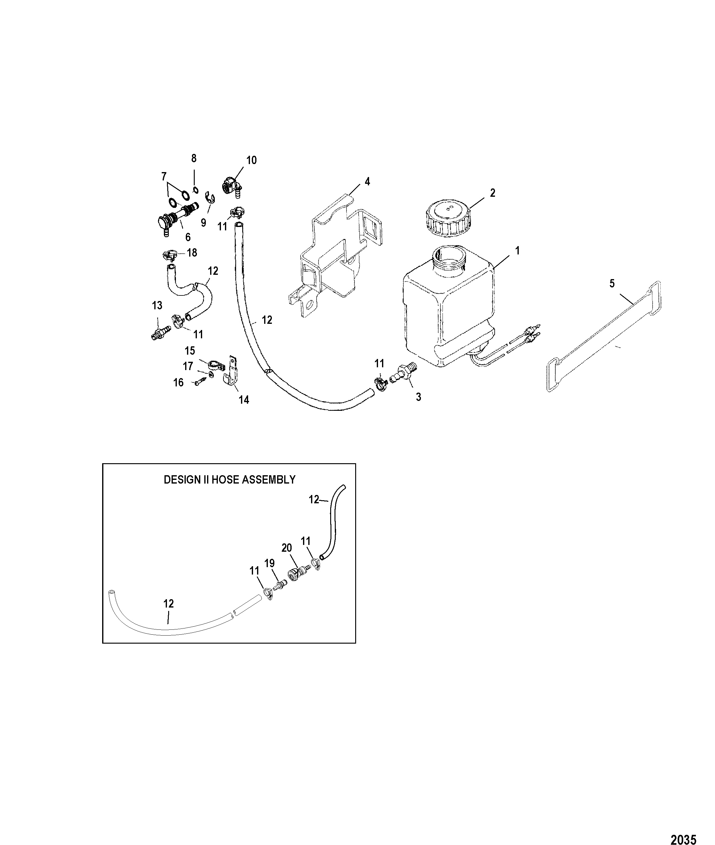 Oil Reservoir Bottle and Bracket