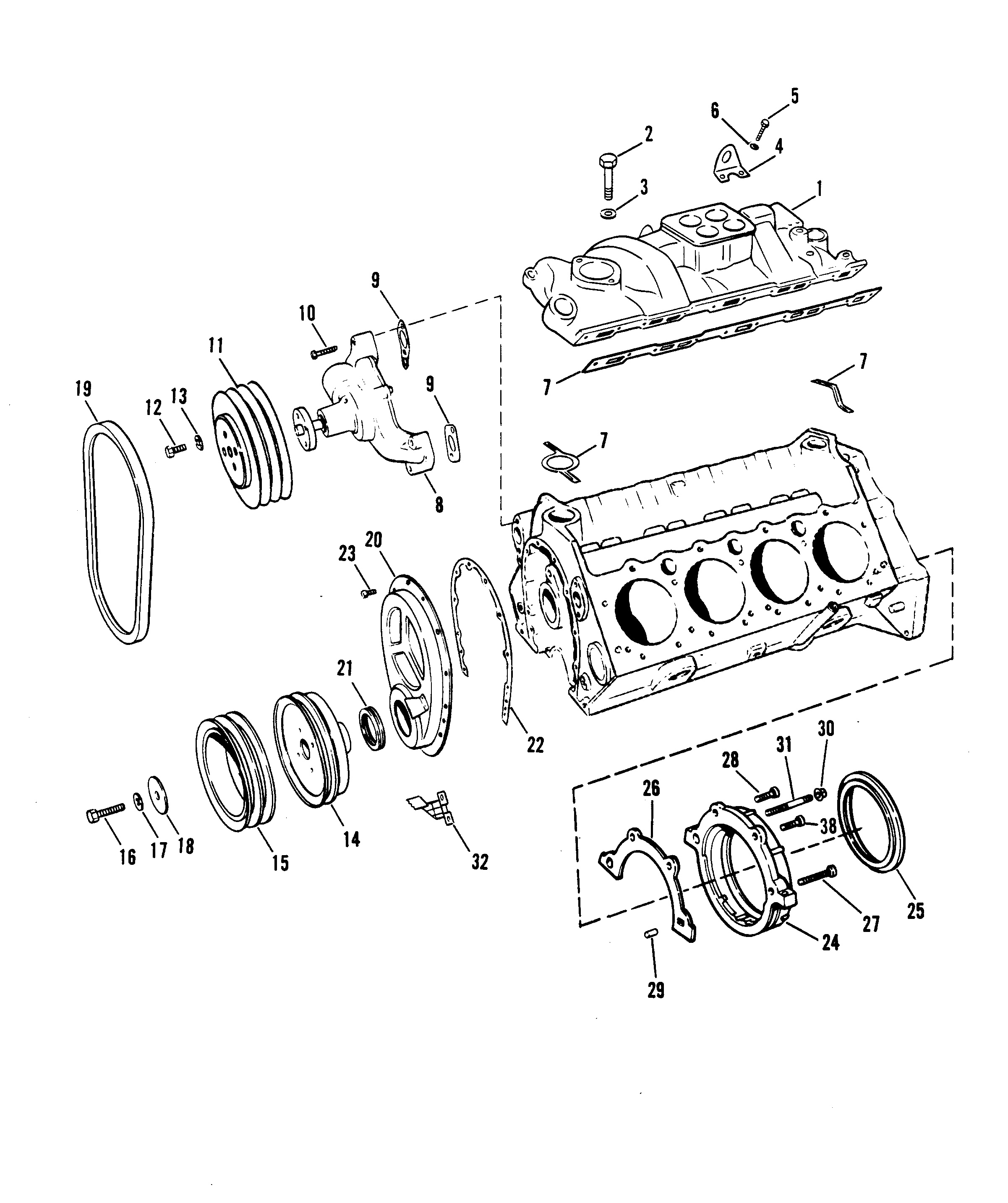 INTAKE MANIFOLD AND FRONT COVER