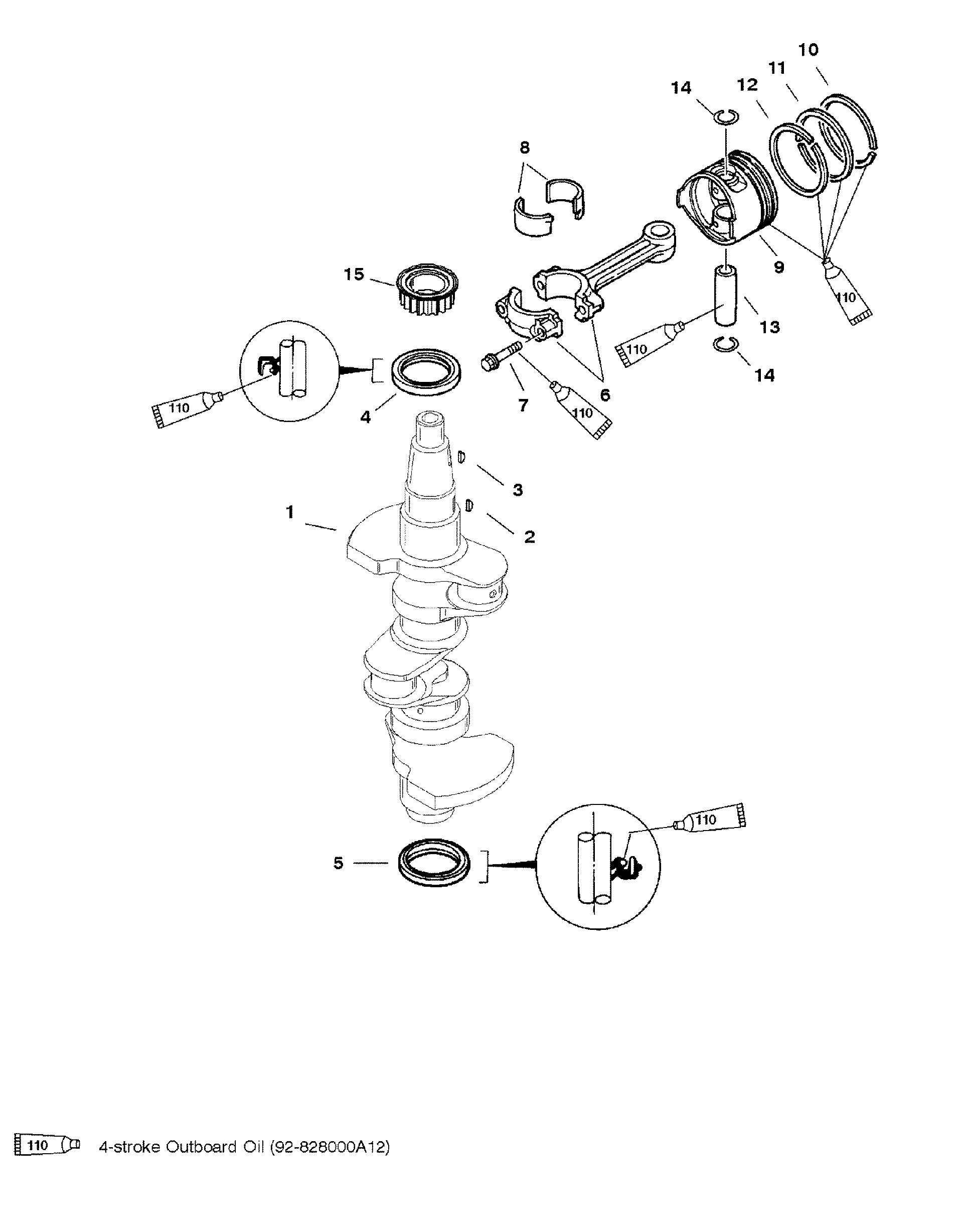 Crankshaft, Piston and Connecting Rods