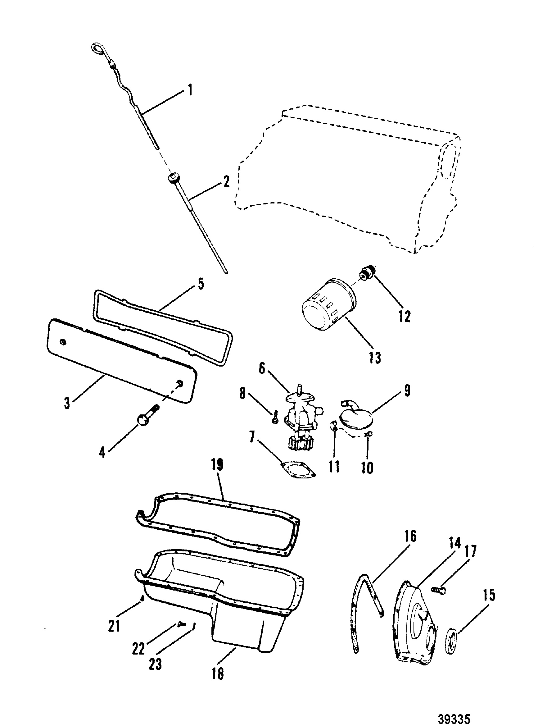 OIL PAN AND OIL PUMP (140-3.0L 181 CID)