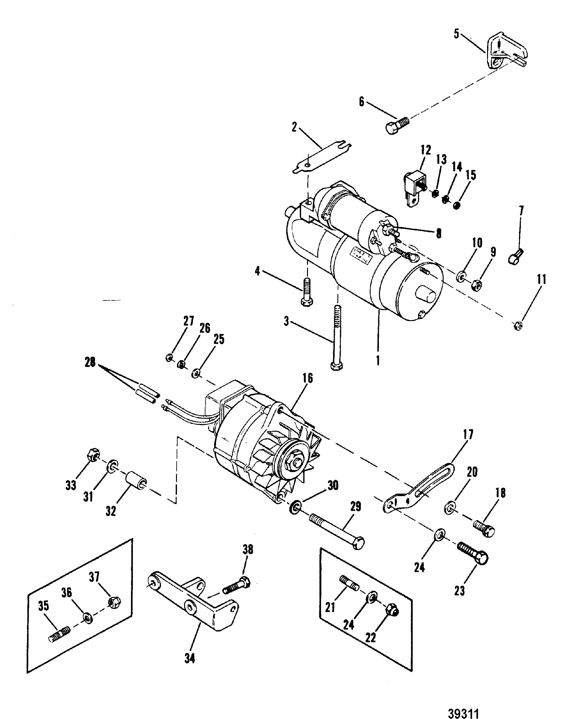 STARTER MOTOR AND ALTERNATOR