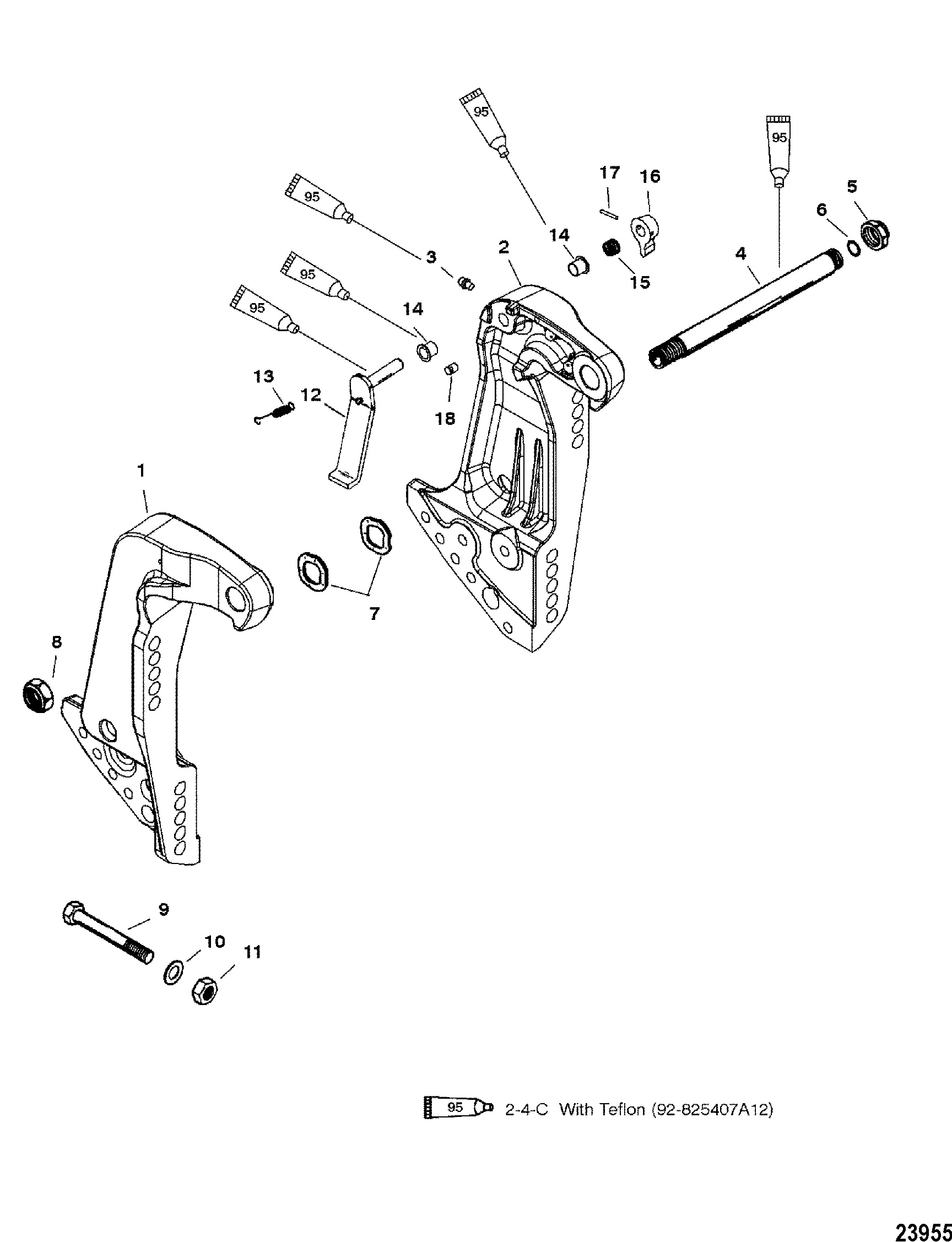 TRANSOM BRACKETS(S N-0G590000 AND UP)
