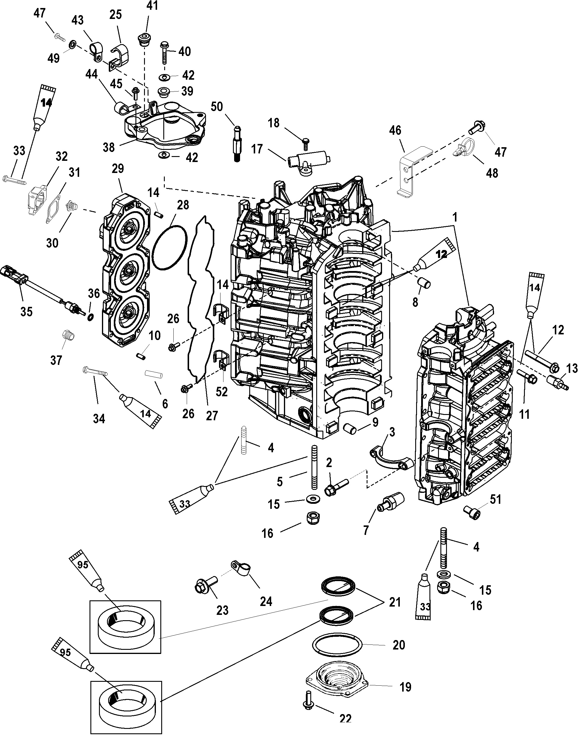 Cylinder Block and End Cap