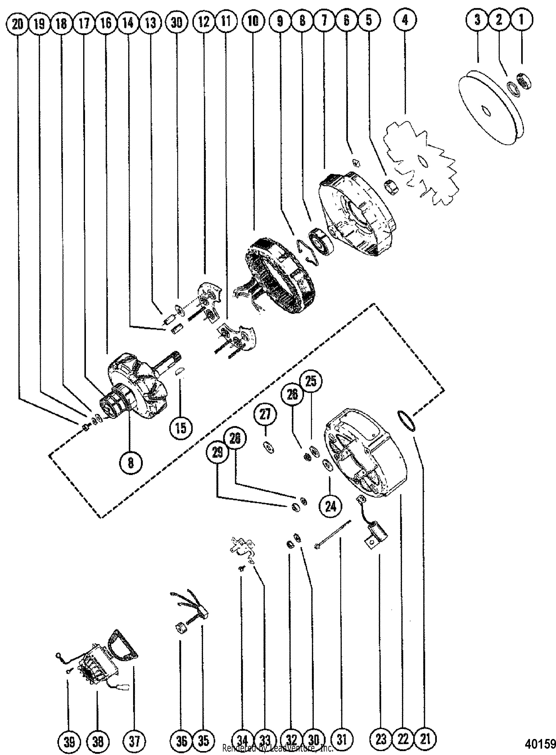 GRUPPO ALTERNATORE COMPLETO (MOTOROLA)
