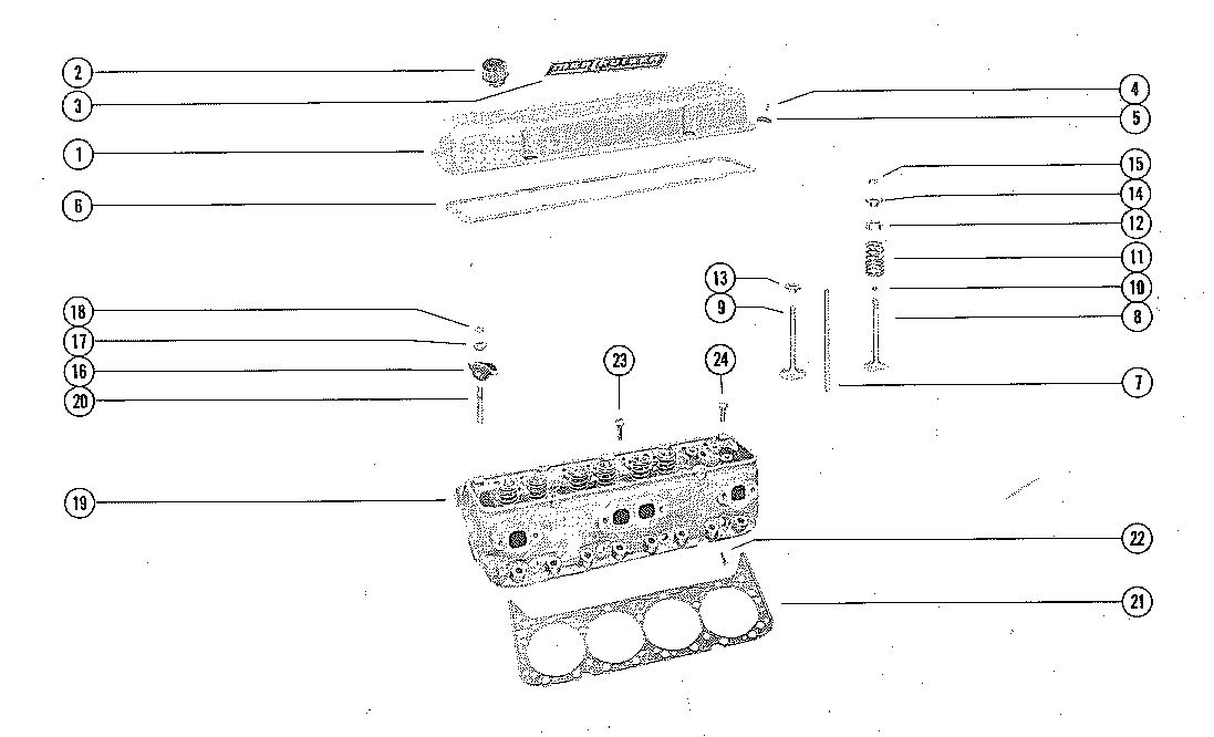 CYLINDER HEAD AND ROCKER COVER