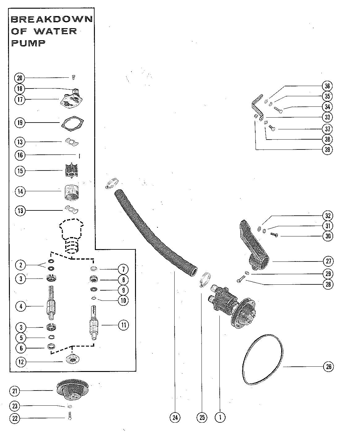 WATER PUMP ASSEMBLY, COMPLETE