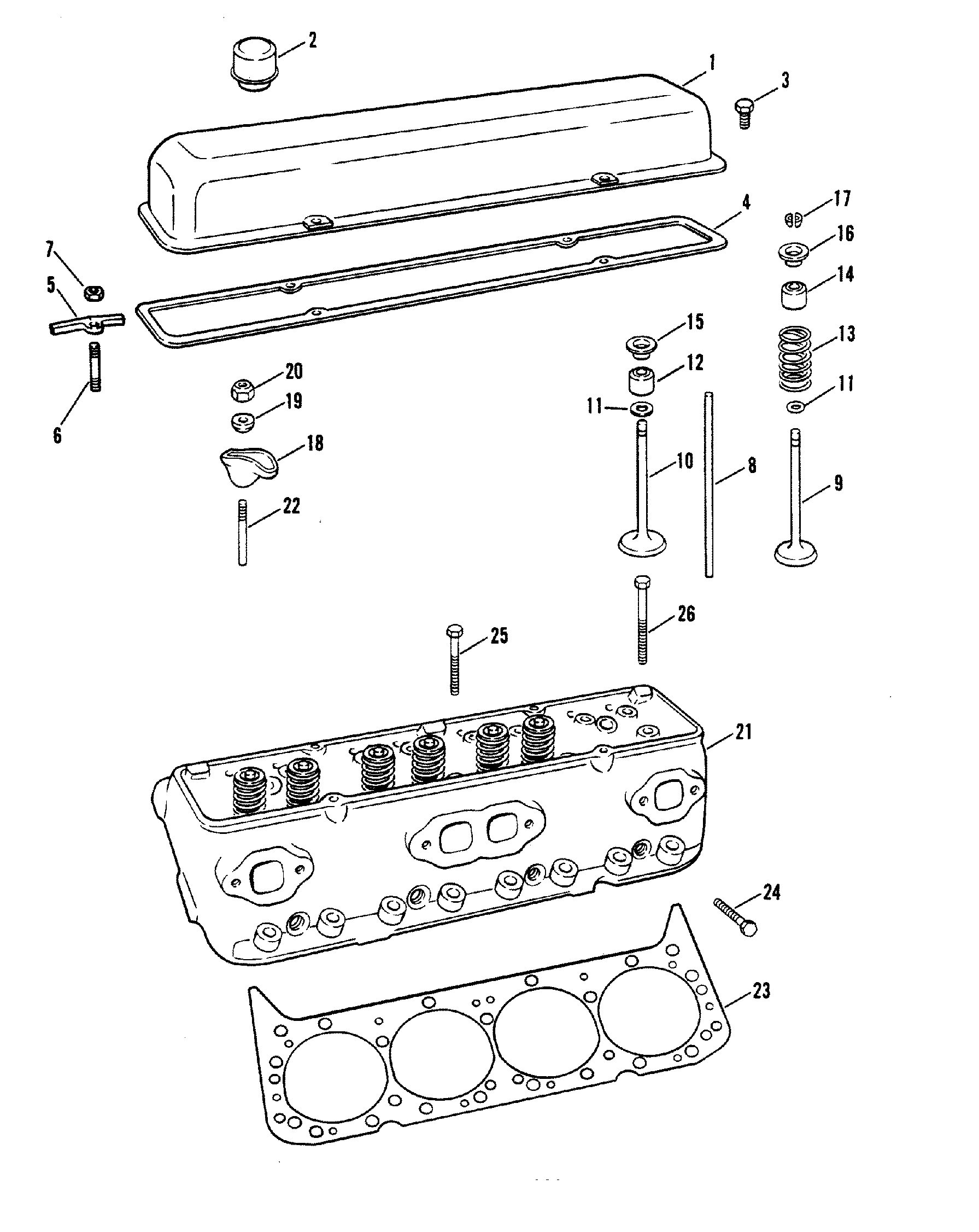CYLINDER HEAD AND ROCKER COVER
