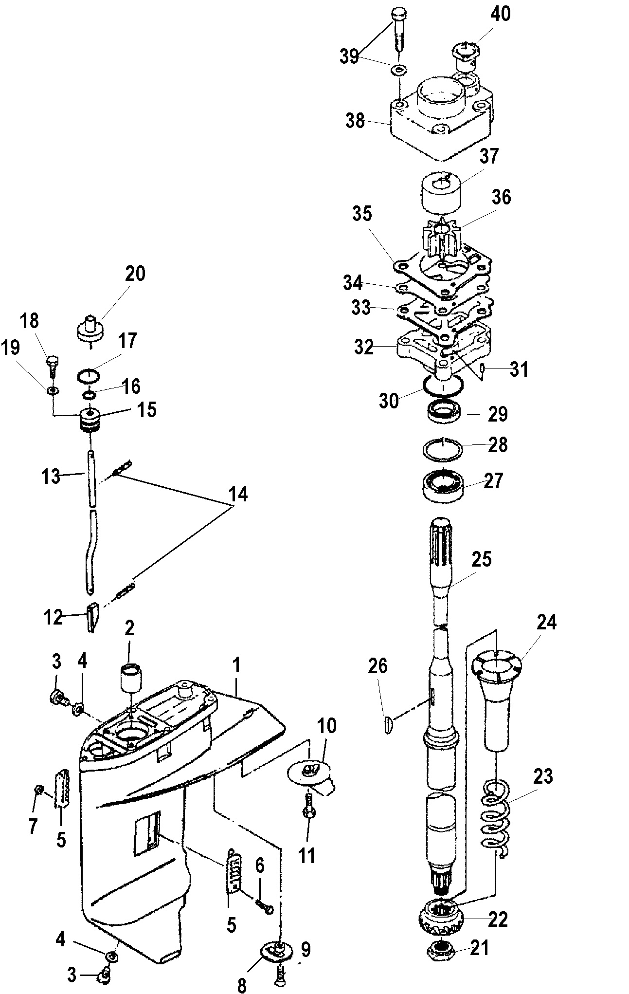 Gear Housing, Driveshaft