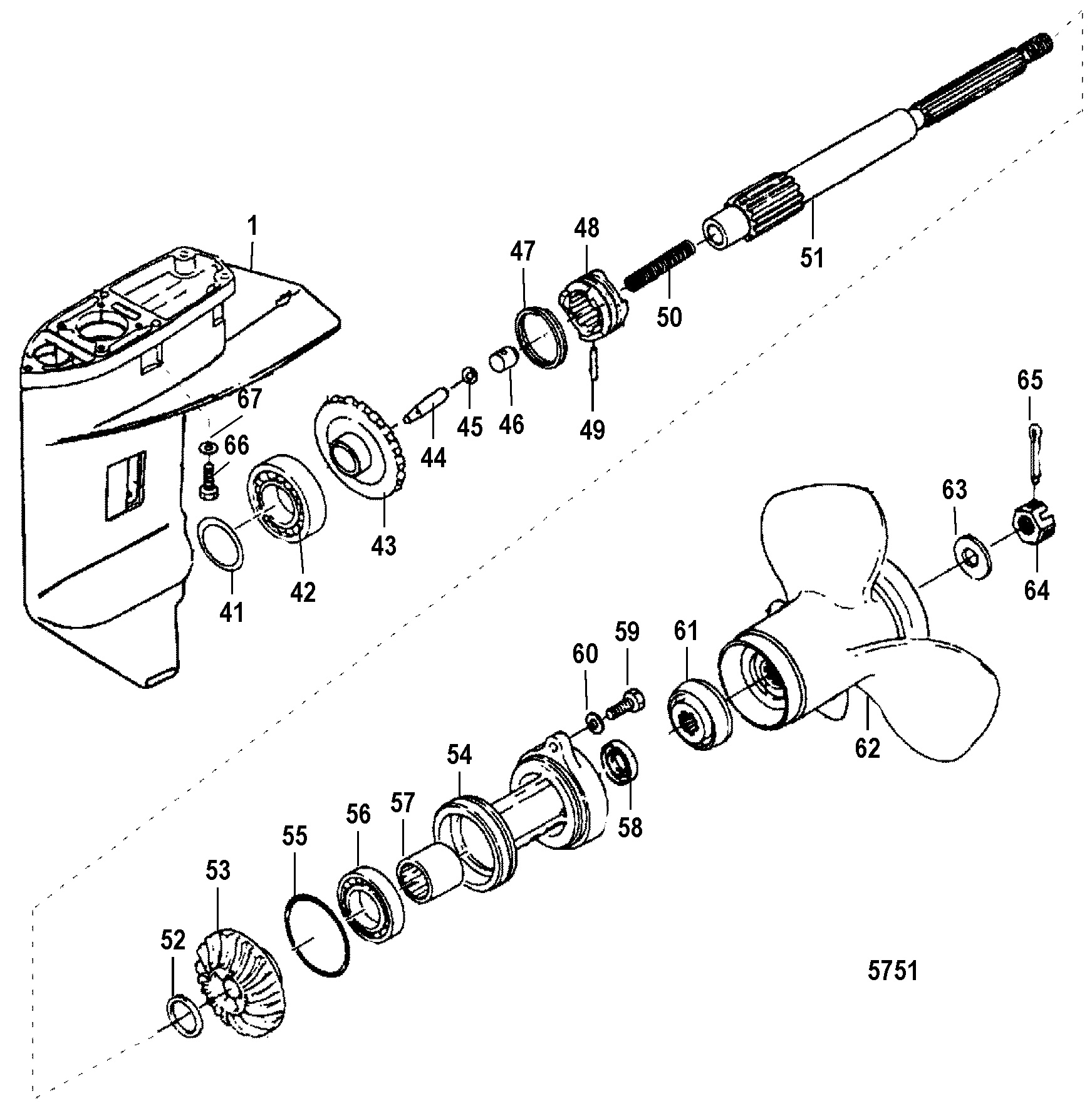 Gear Housing, Propeller Shaft