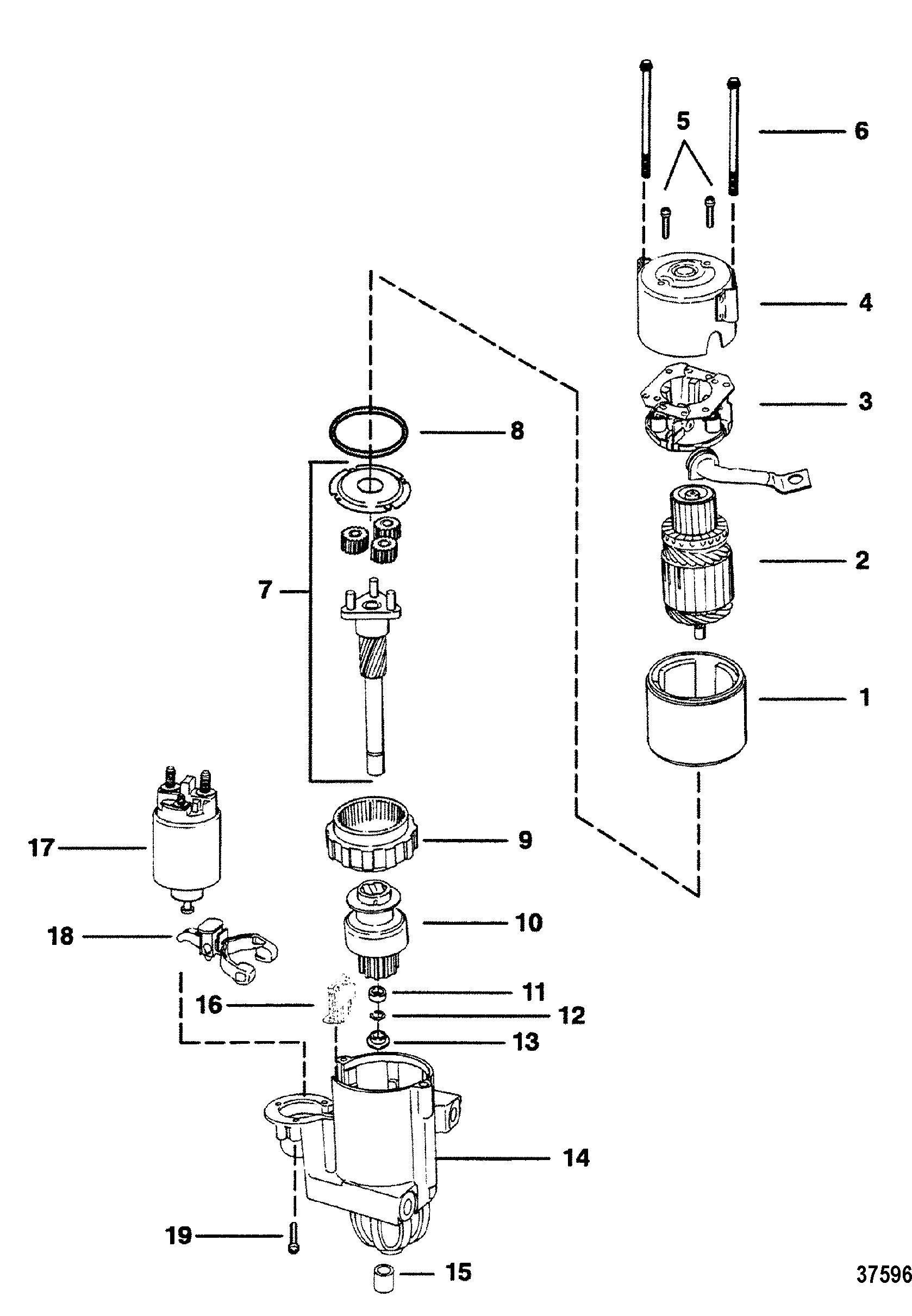 MOTOR DE ARRANQUE(8 PULG. - 2-7 TAPA EXTREMO DE 8 PULG. DE DIÁMETRO)(PG 260)
