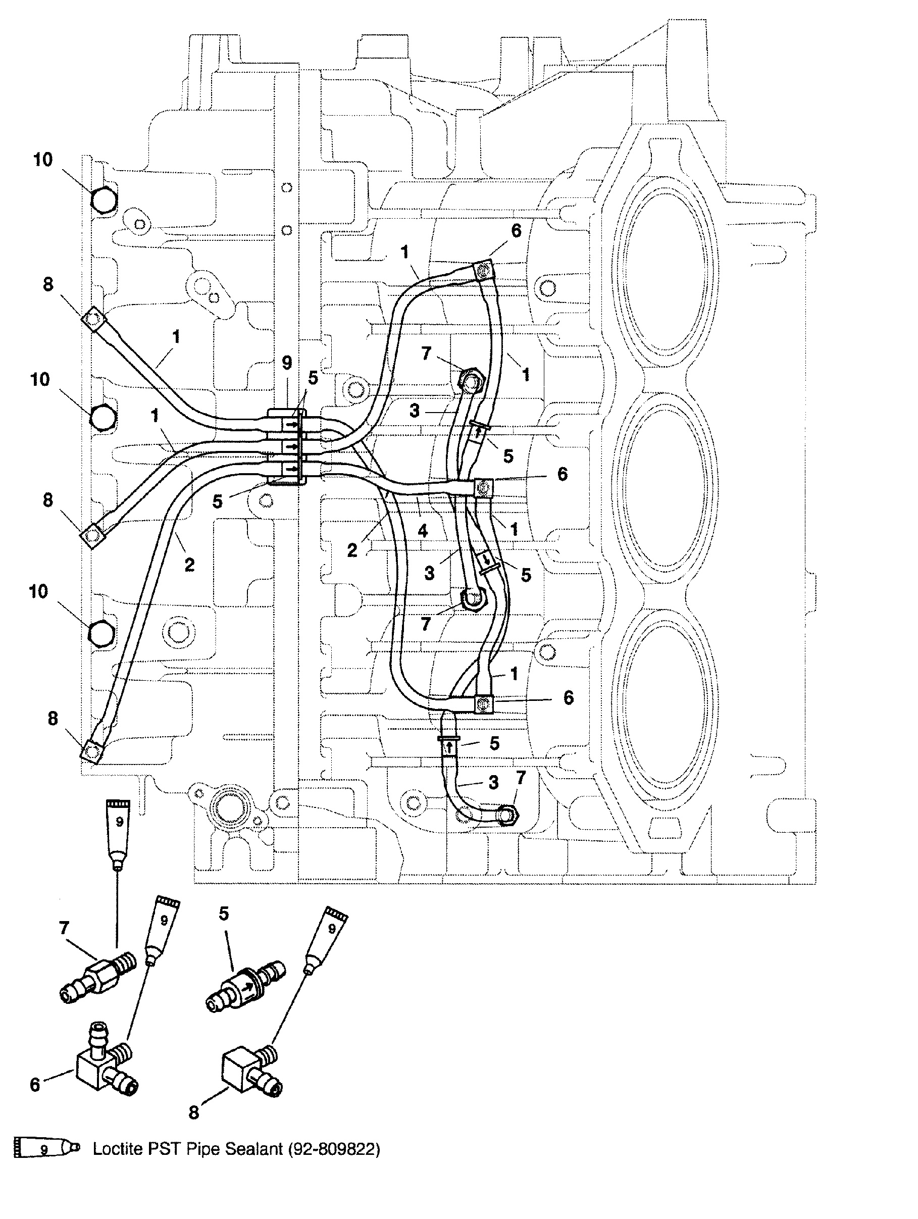 BLEED SYSTEM(PORT) (S N-0G437999 & BELOW)
