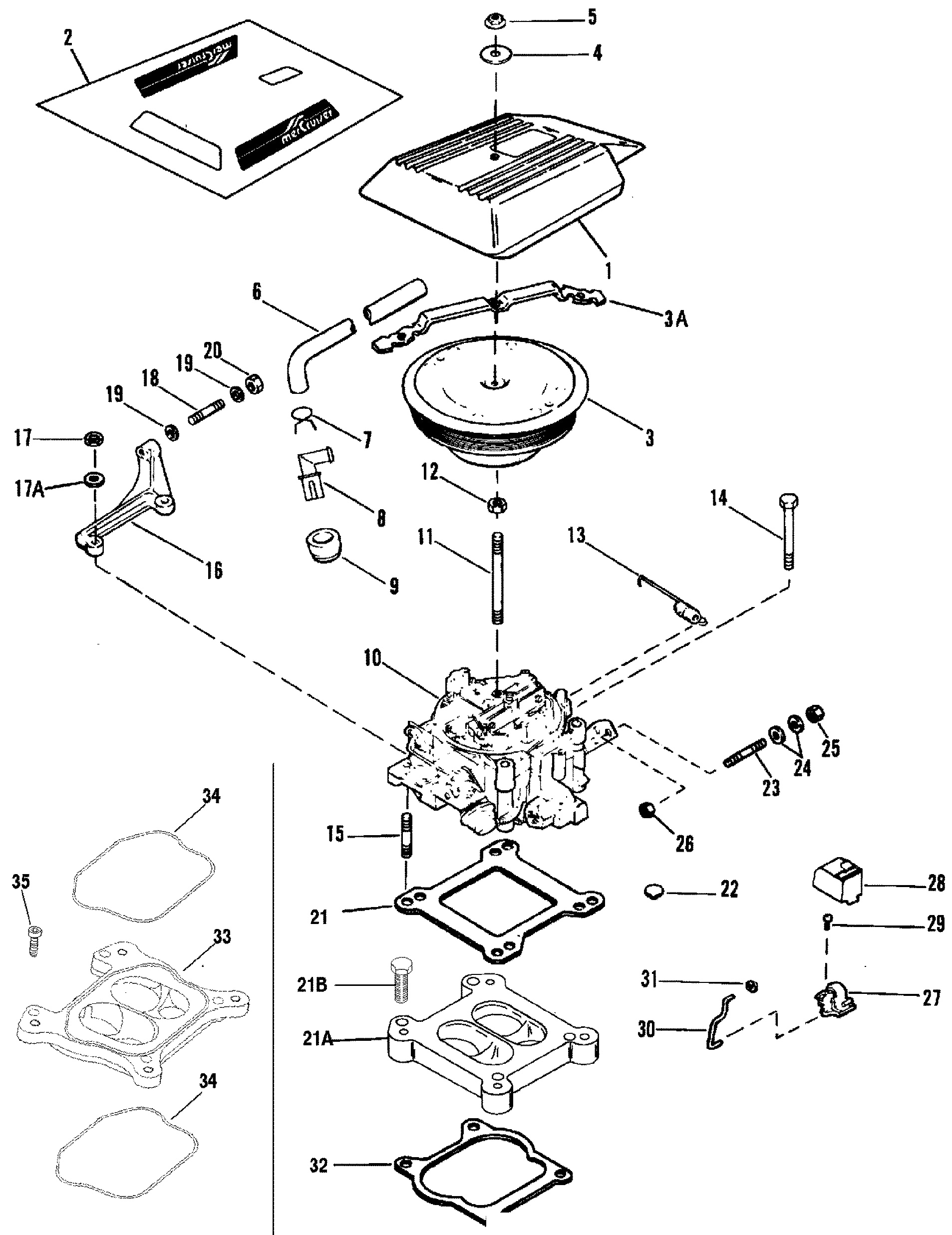 CARBURETOR THROTTLE LINKAGE(WEBER - 4 BARREL)