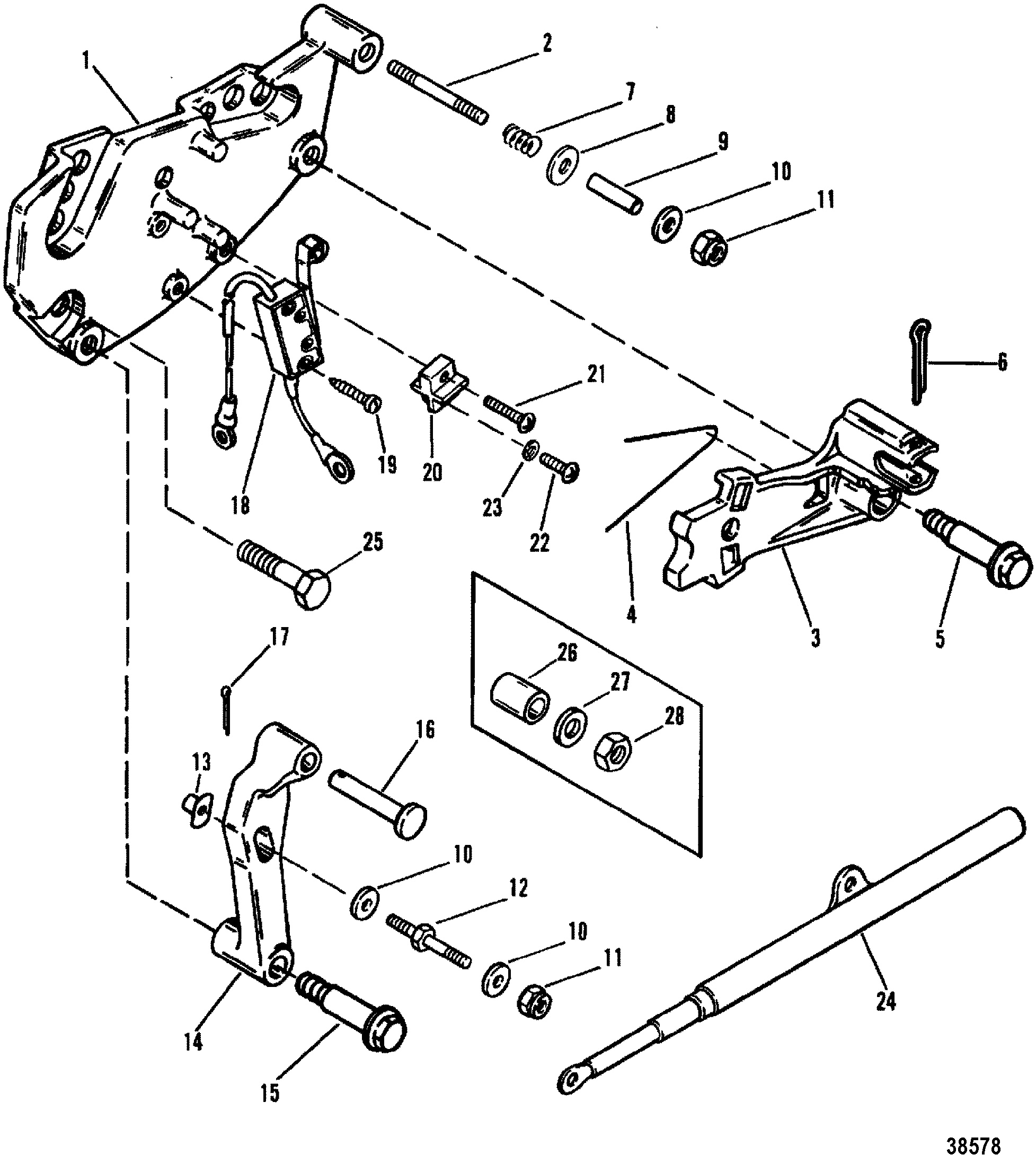 SHIFT BRACKET(ALPHA ENGINES)
