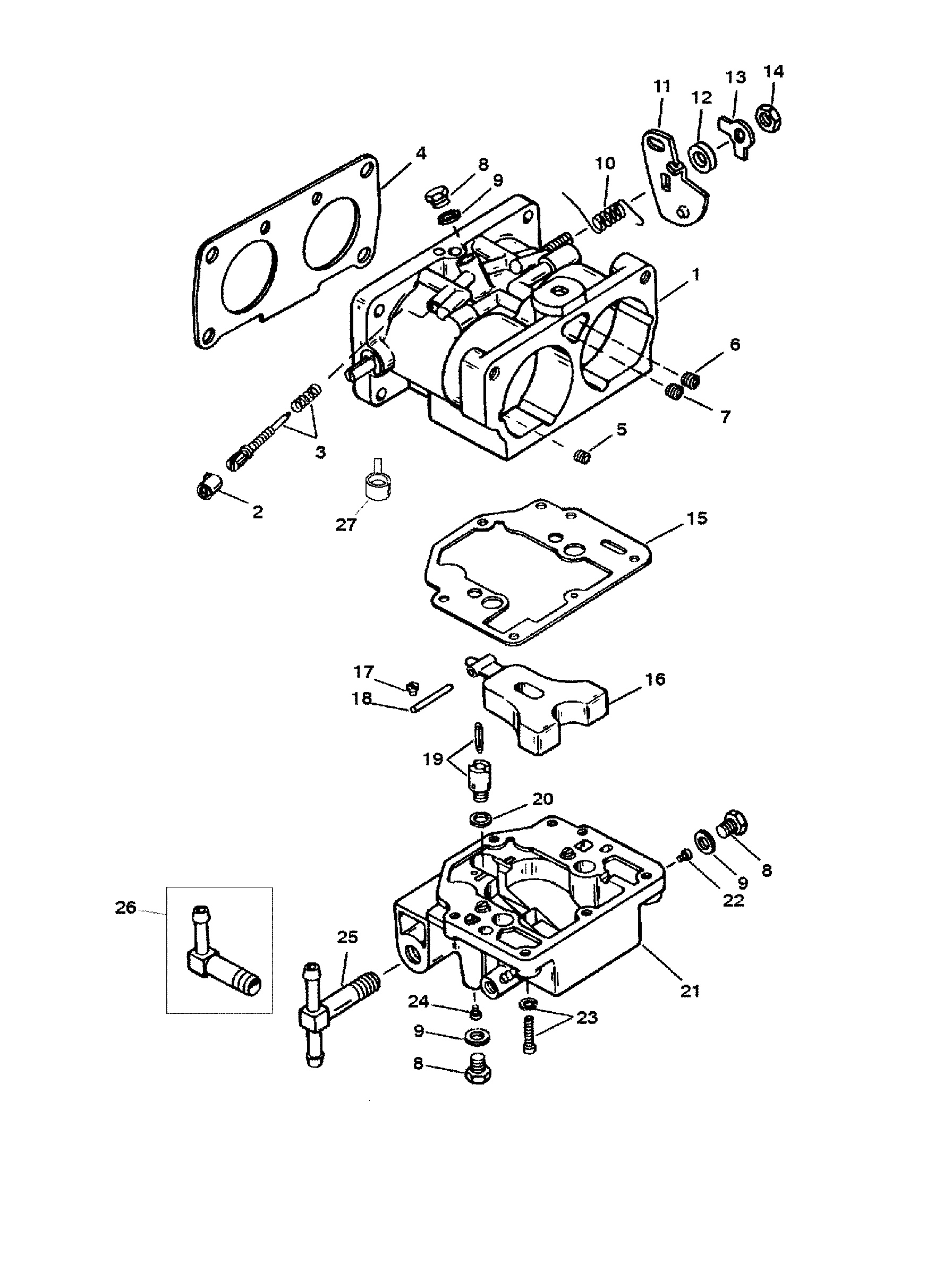 CARBURATEUR (S N-0G303045 ET CI-DESSOUS)