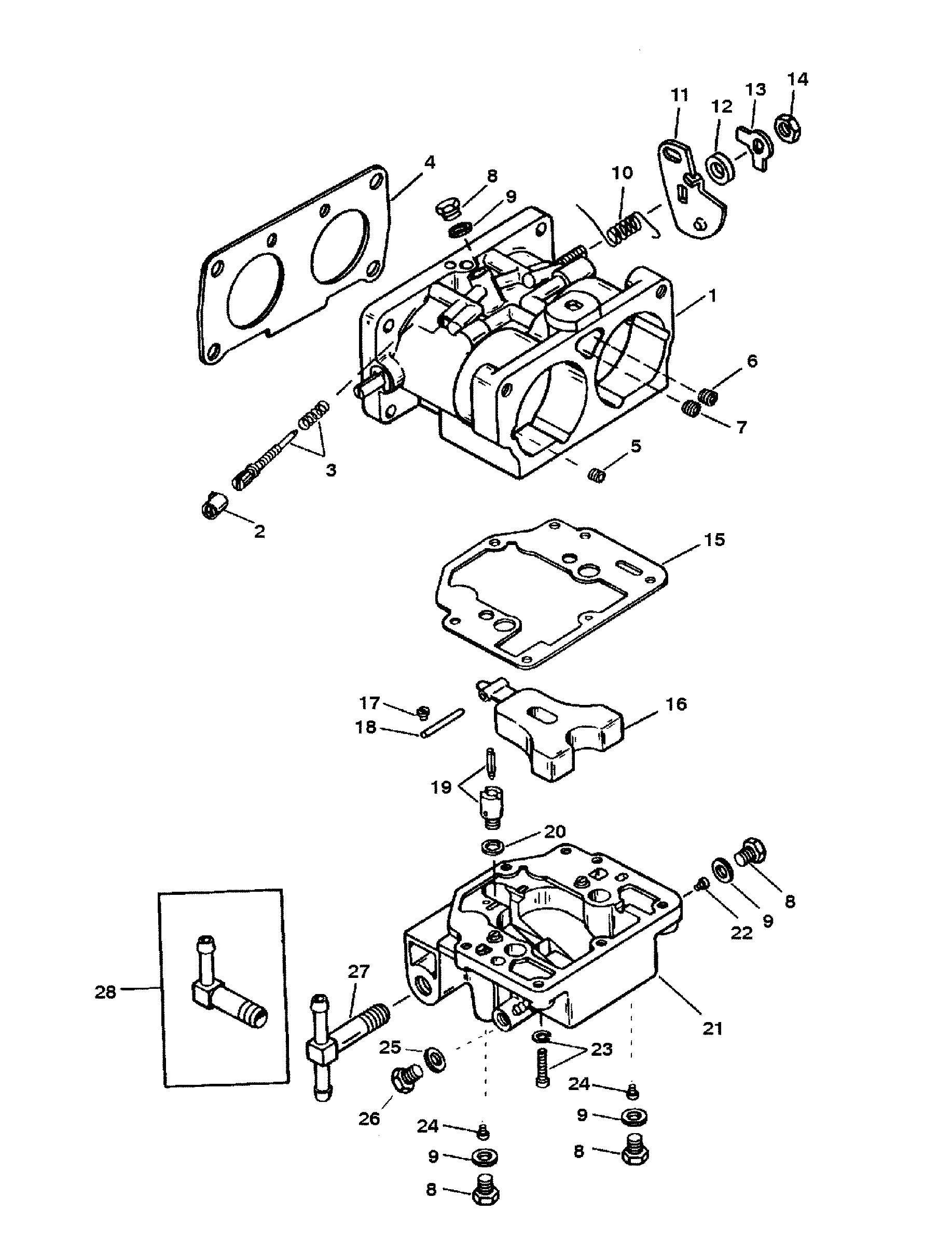 CARBURETOR(SEAPRO MARATHON) (S N-0G303045 & BELOW)