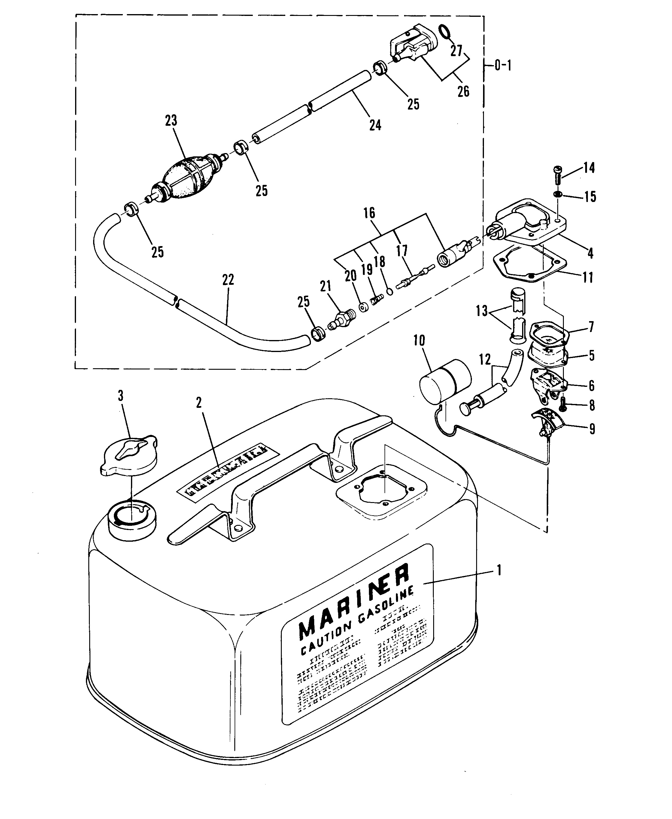 RÉSERVOIR DE CARBURANT-INTERNATIONAL ET USA (ÉQUIPEMENT D'ORIGINE) 24 LITRES
