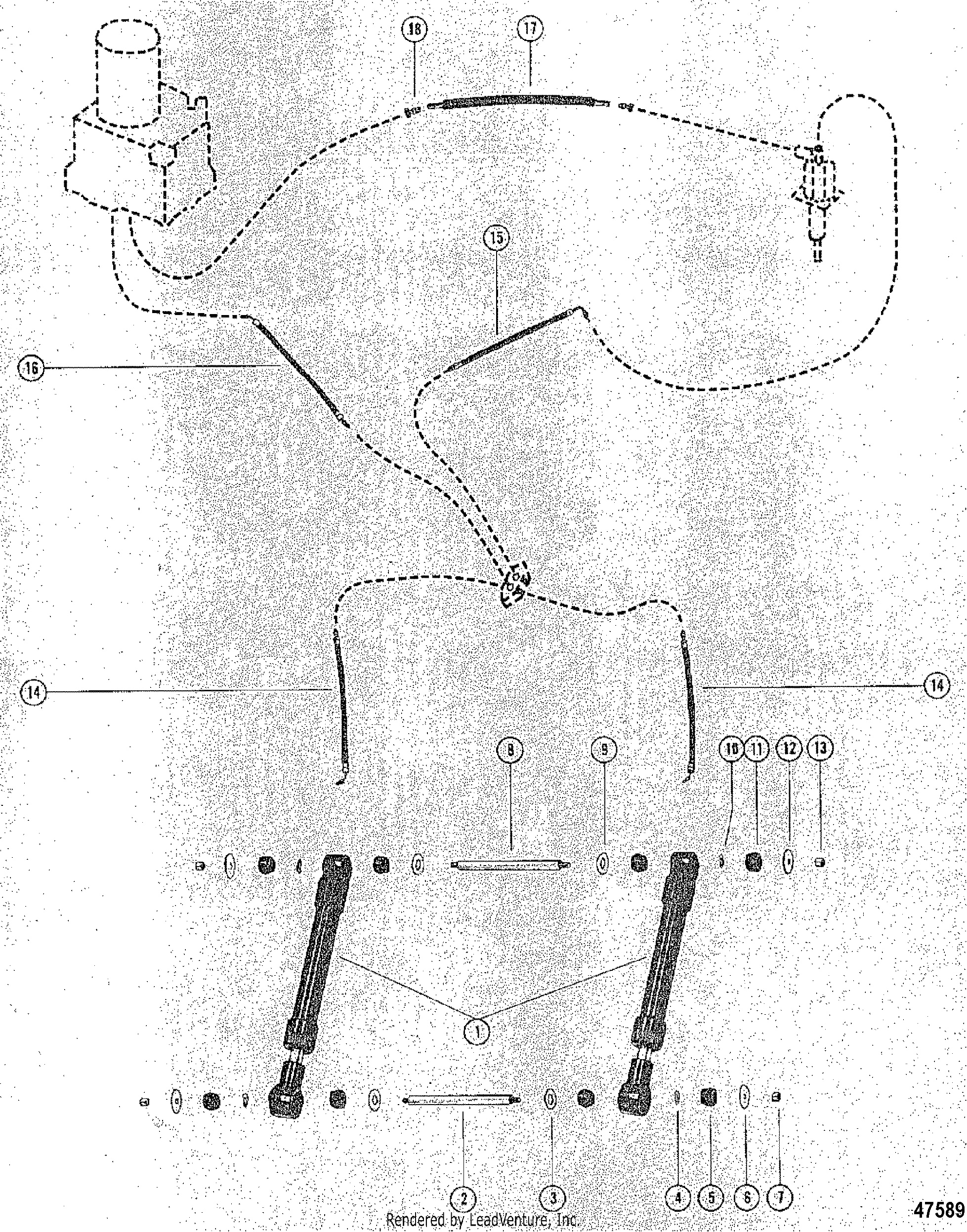 TRIM CYLINDERS AND HYDRAULIC HOSES