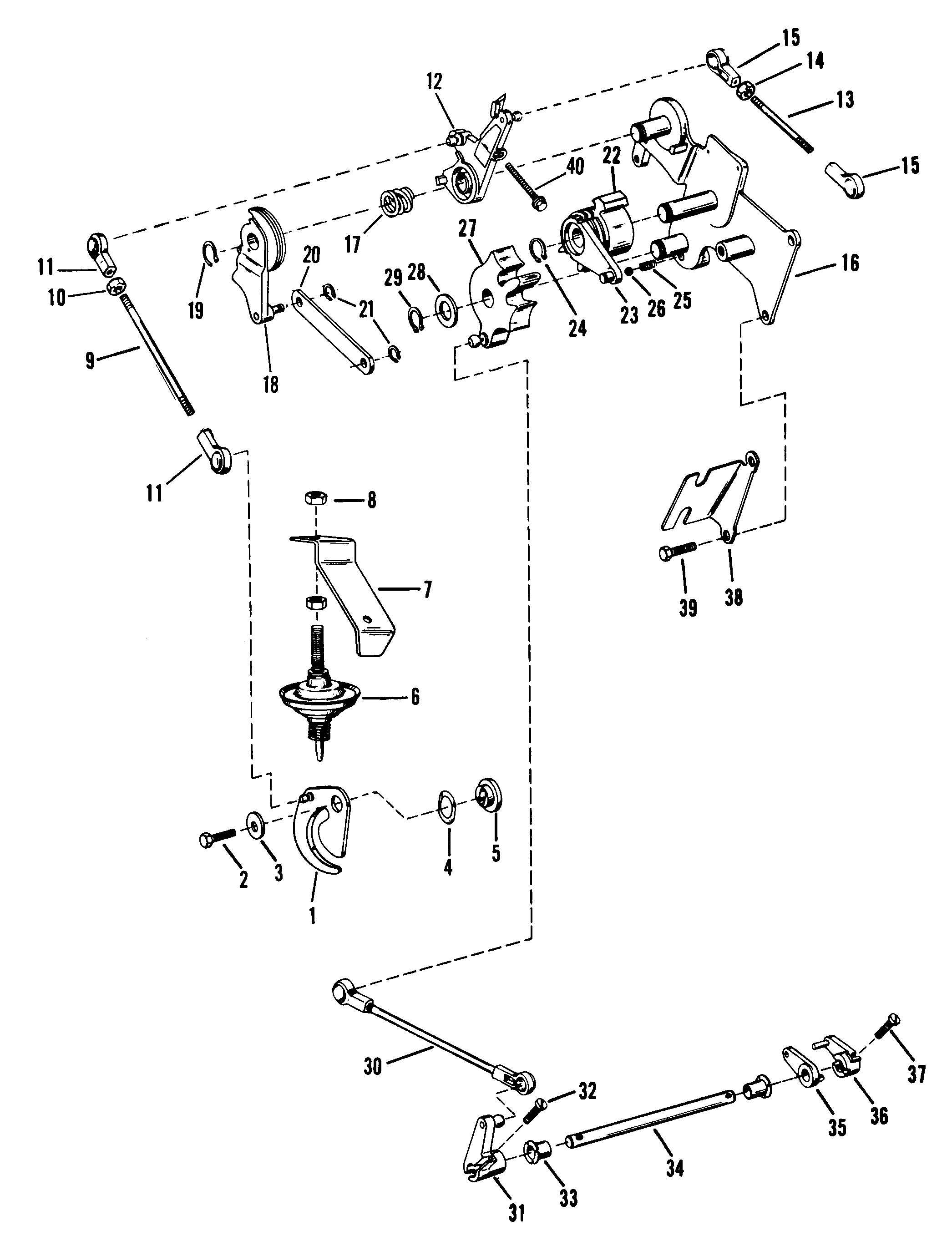 THROTTLE AND SHIFT LINKAGE (MANUAL)