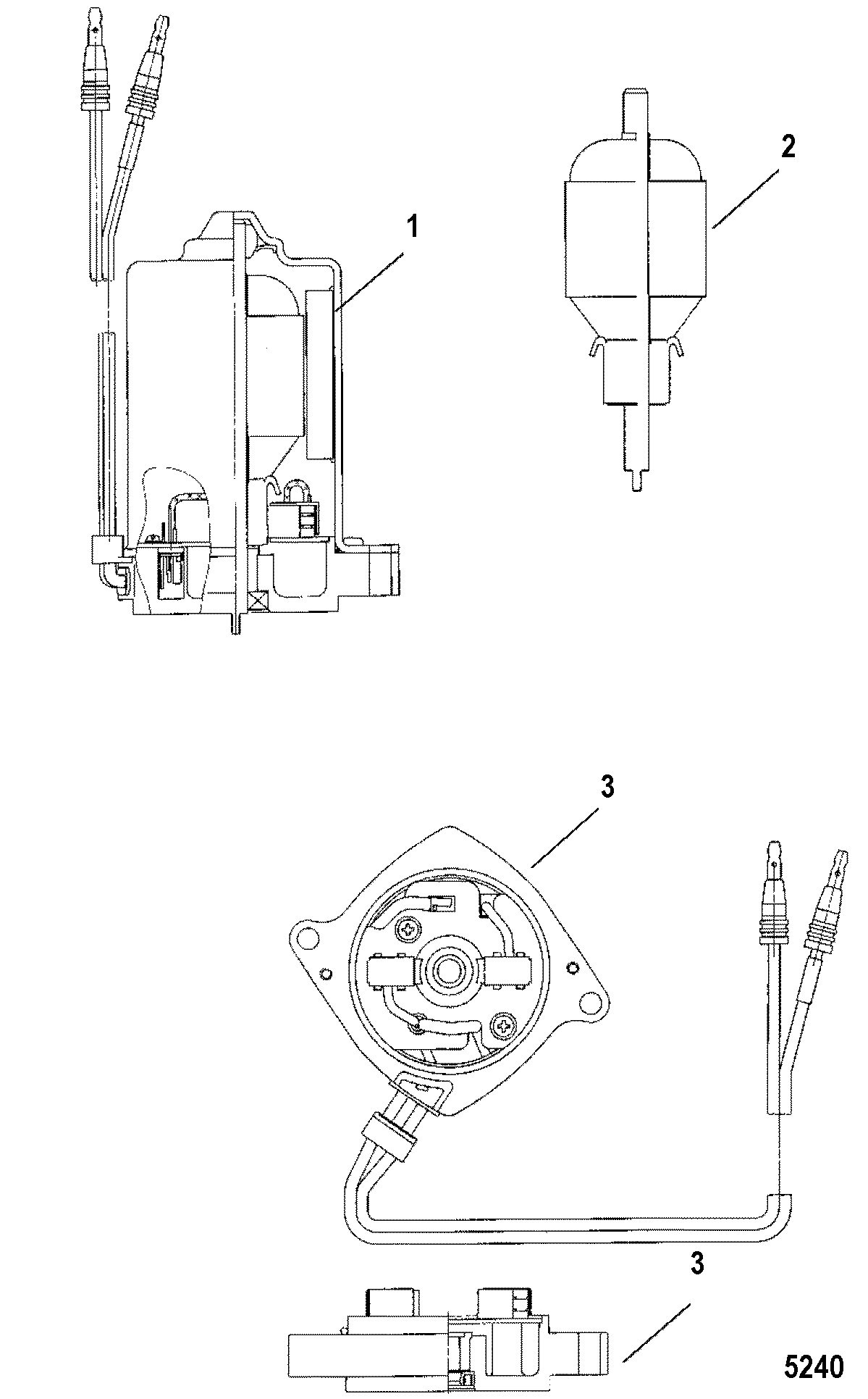 POWER TRIM MOTOR(REMOVABLE PUMP HOUSING)