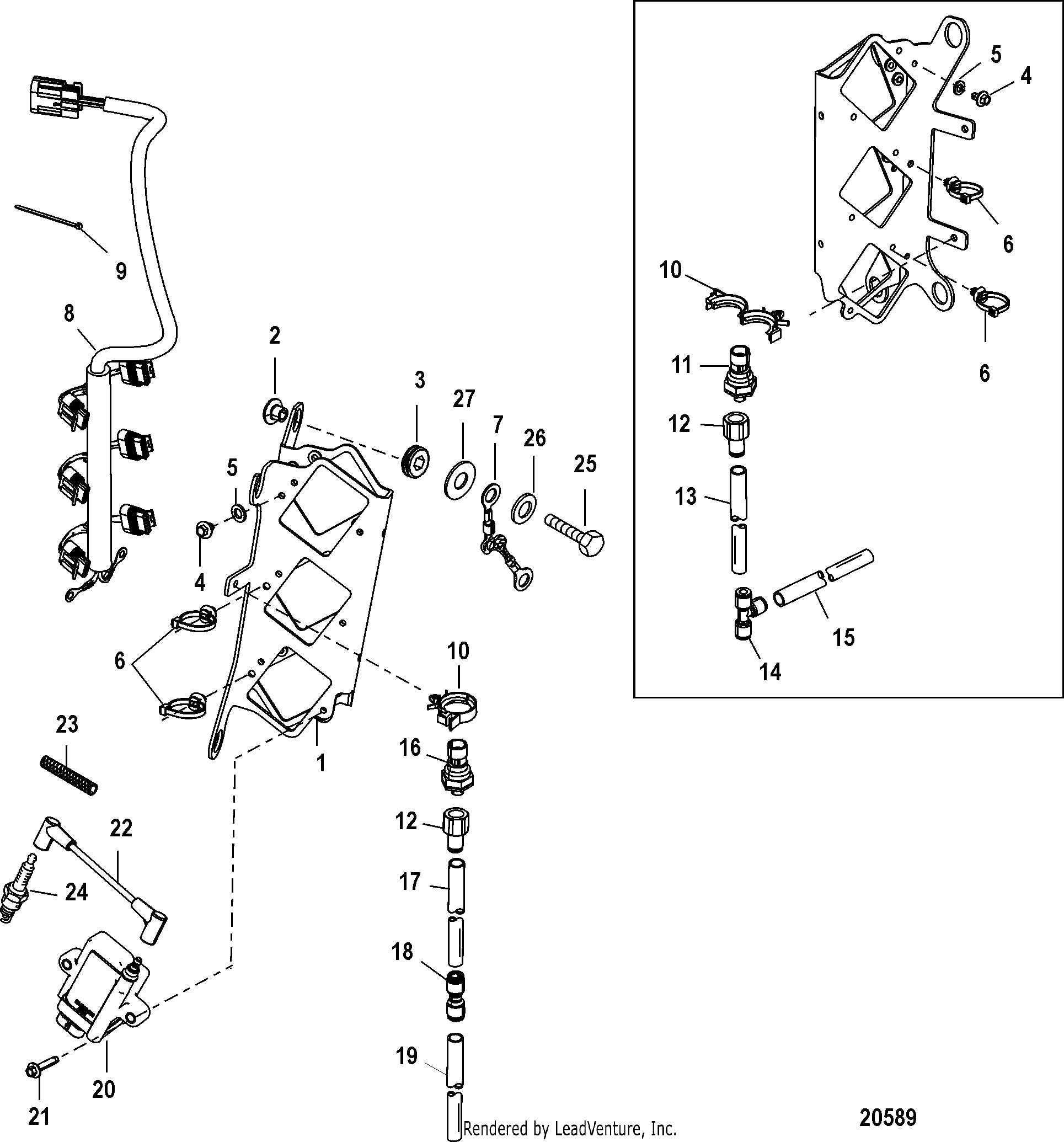 Coil Plate Assembly, Serial Number 1B490866 and Up