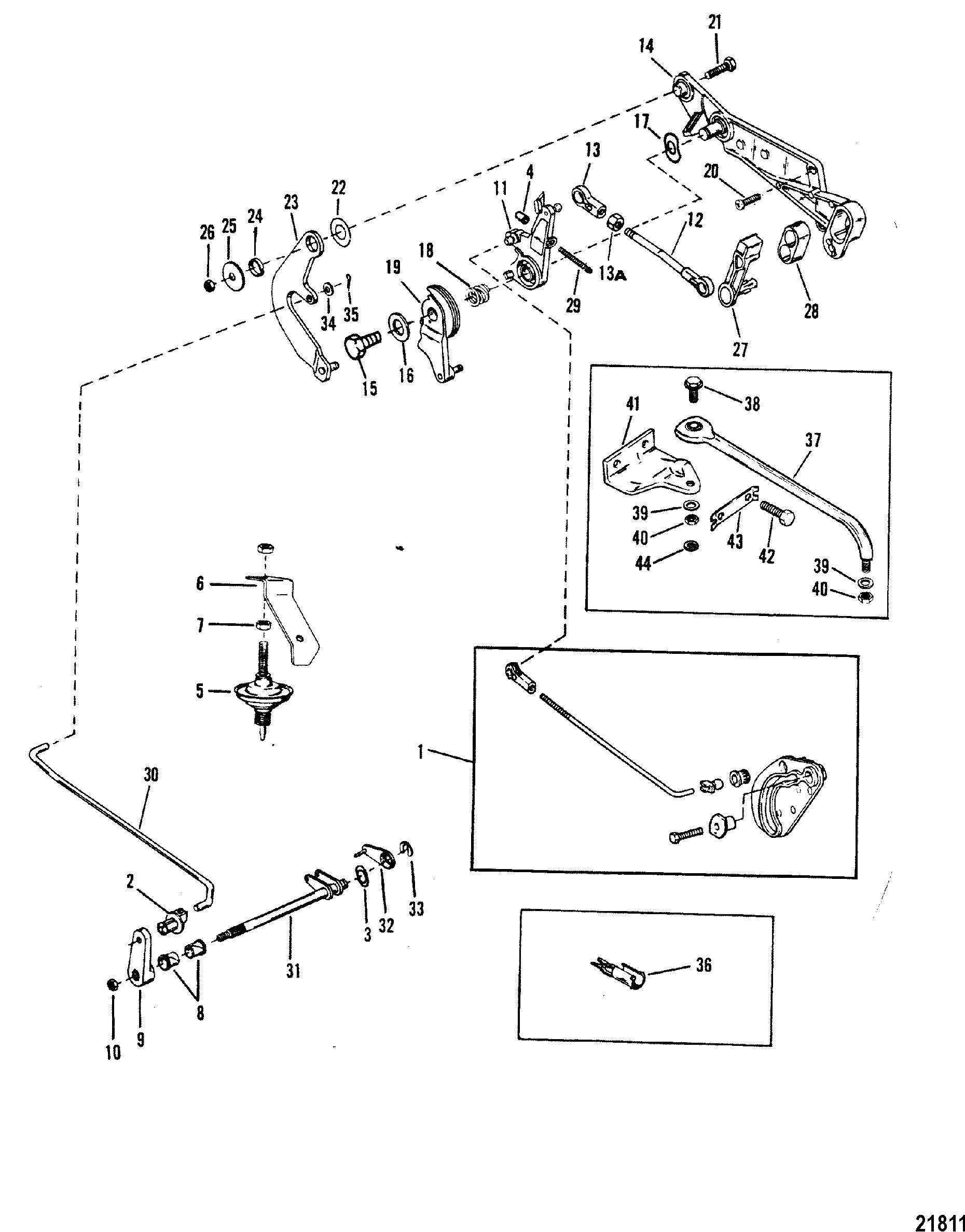 Throttle and Shift Linkage(Electric Manual Remote Control)