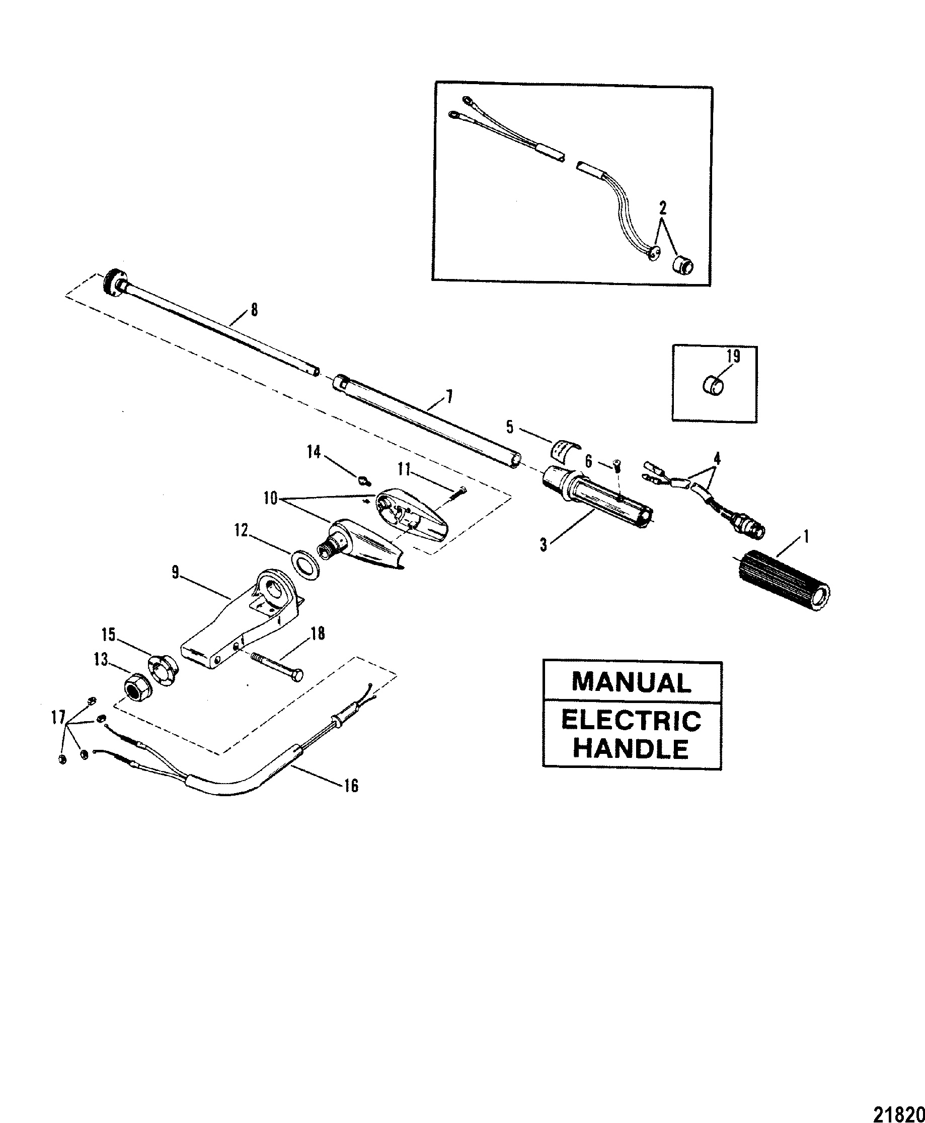 Gruppo maniglia dello sterzo (maniglia elettrica manuale)