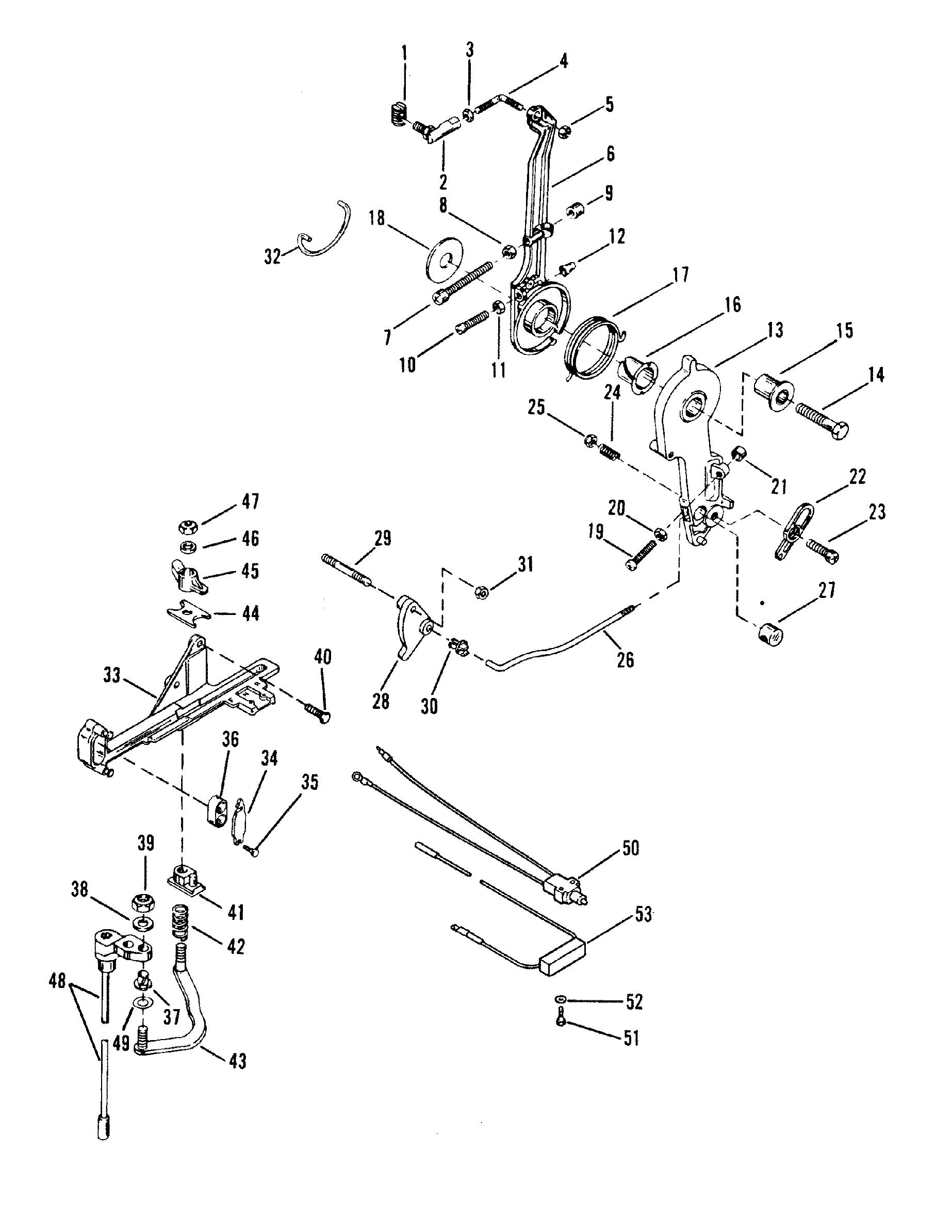 Throttle Lever and Shift Shaft