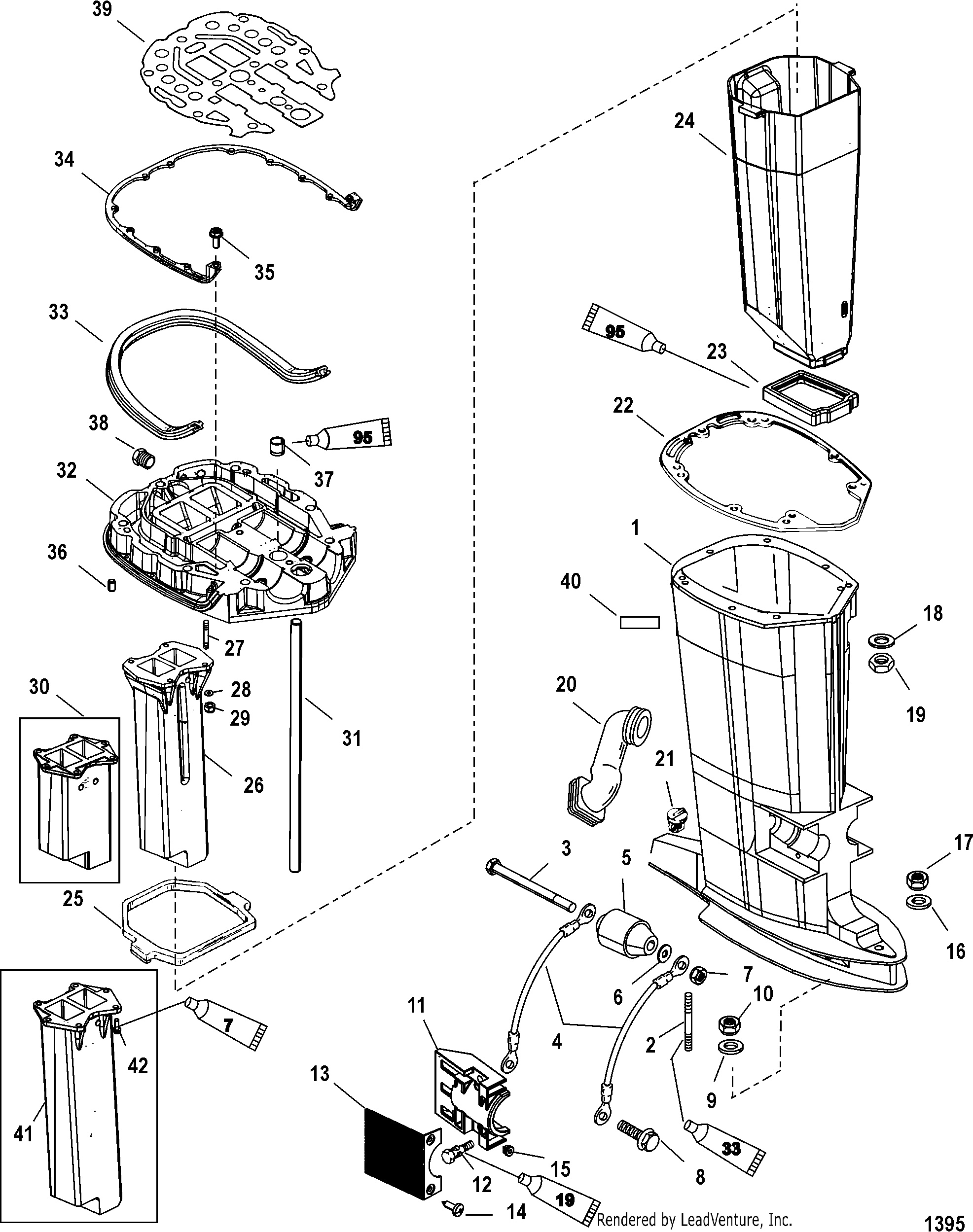 DRIVESHAFT HOUSING AND EXHAUST TUBE