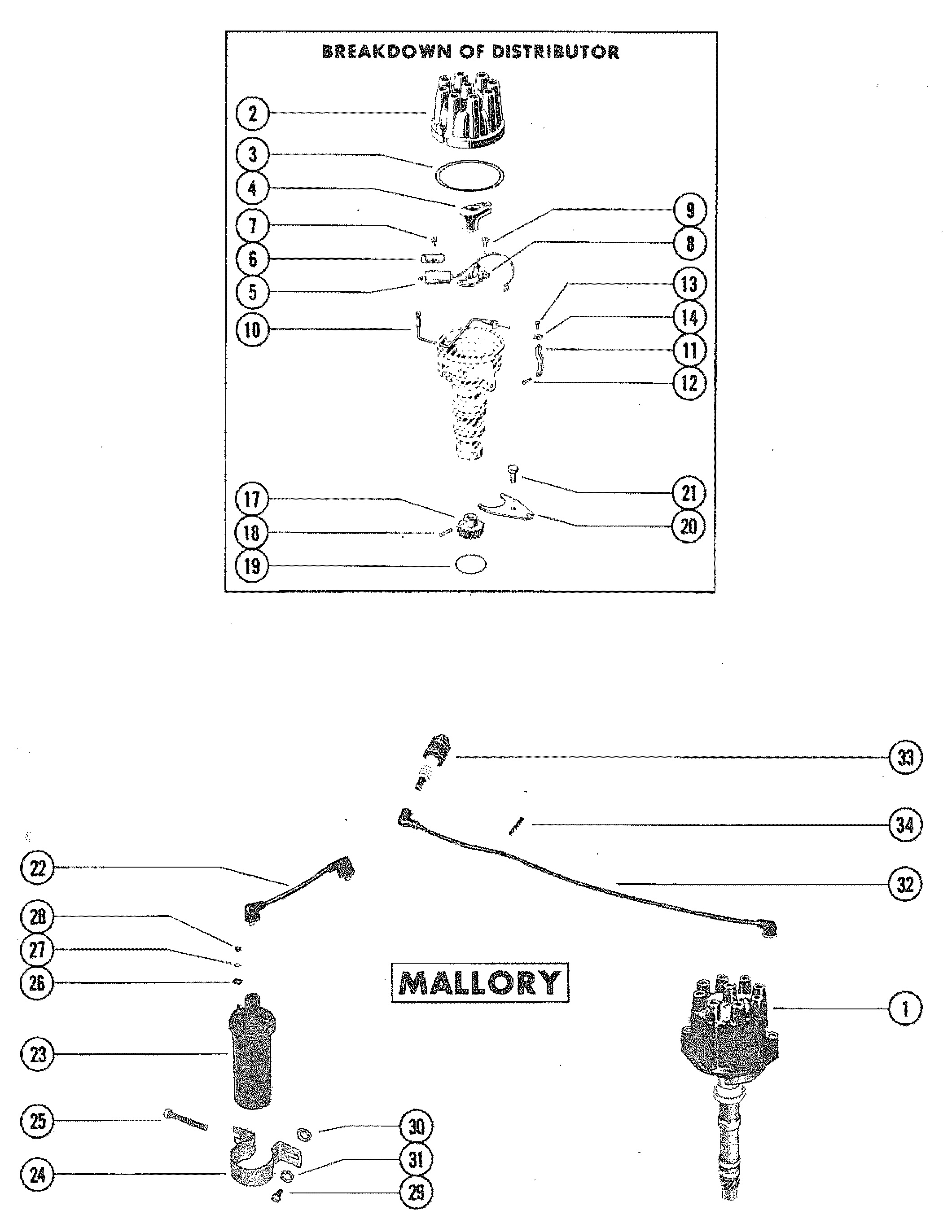 DISTRIBUTOR ASSEMBLY (MALLORY)