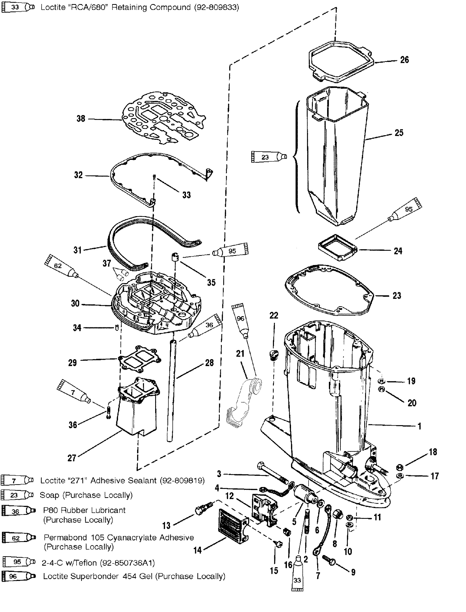 Driveshaft Housing and Exhaust Tube