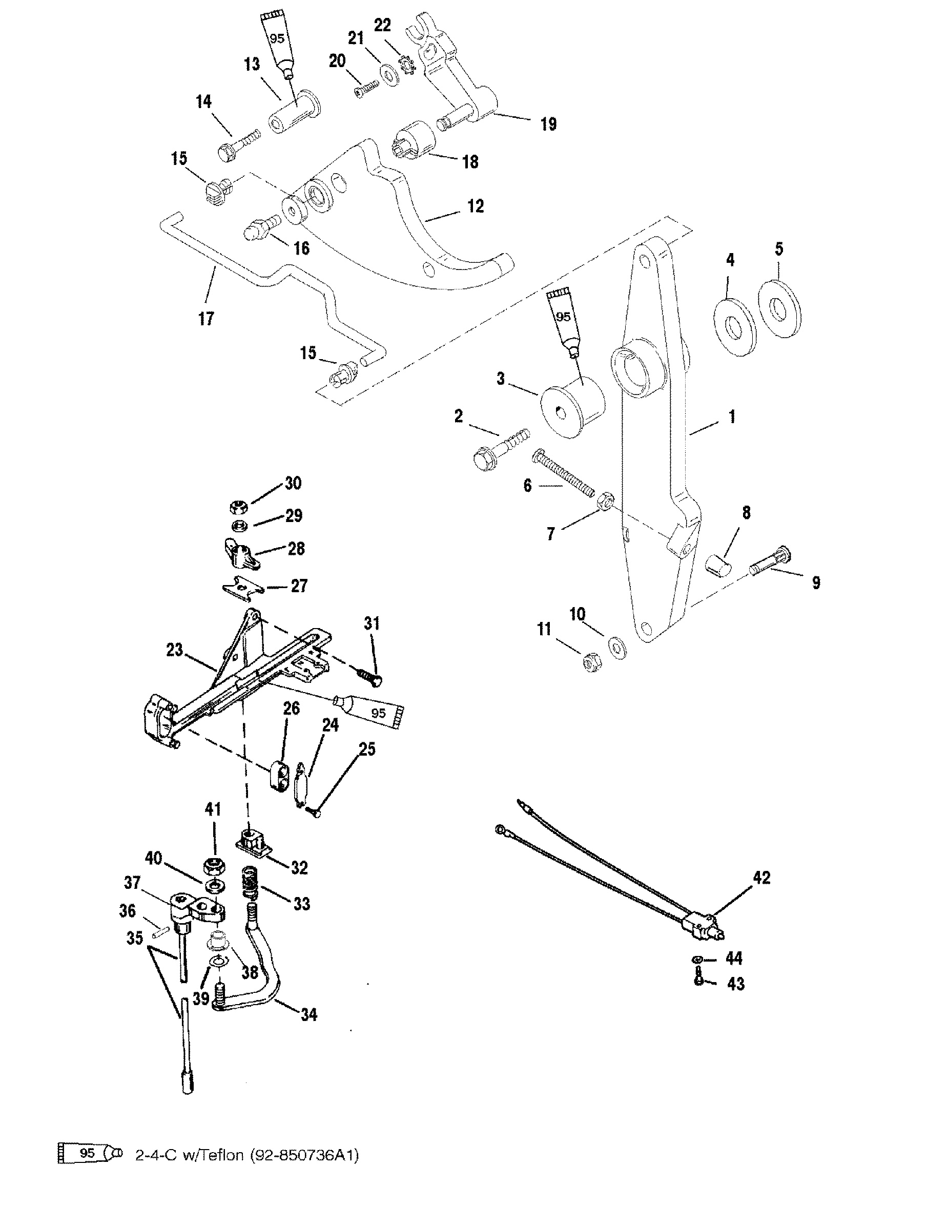 Throttle Lever and Shift Shaft